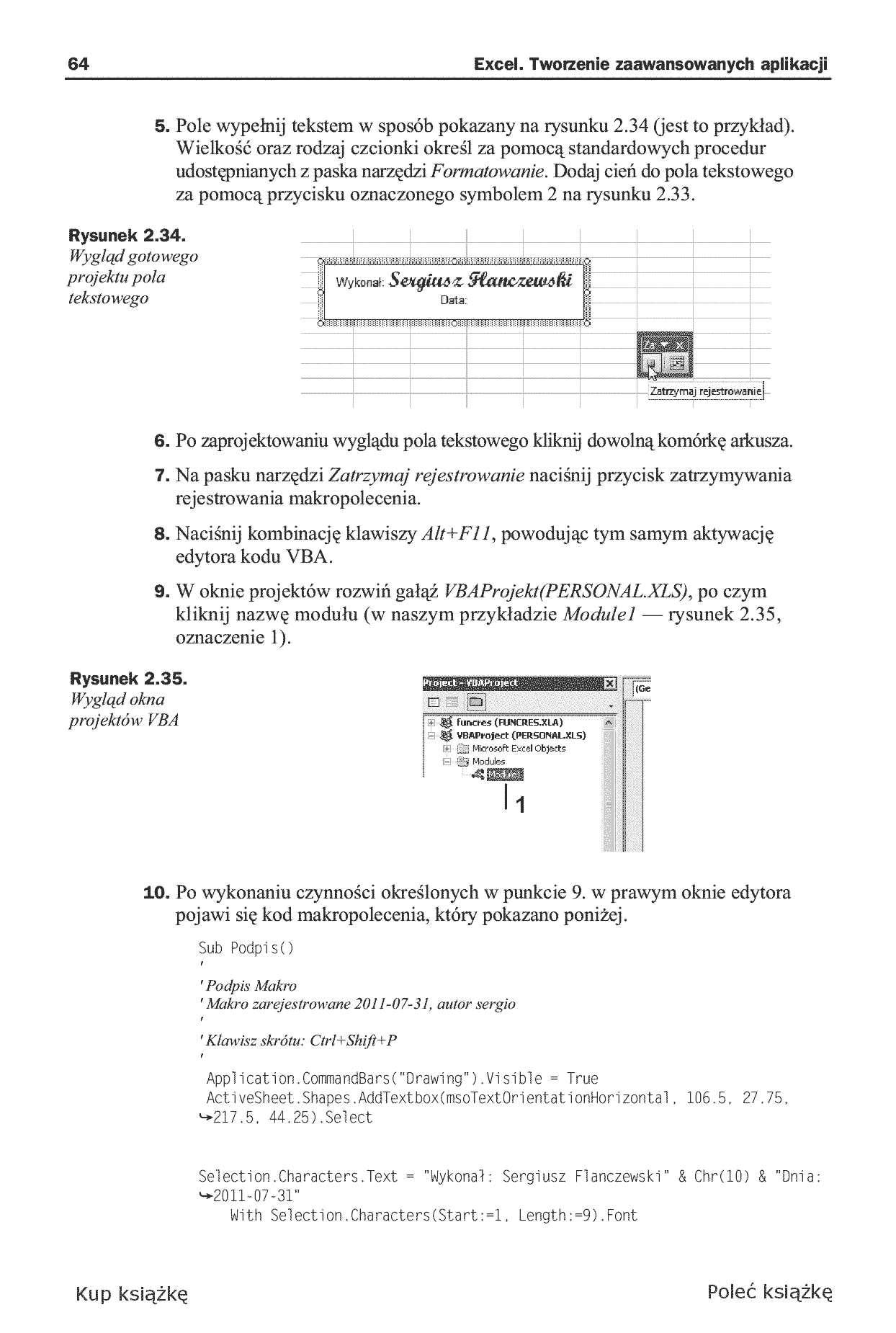 Fragment „Excel. Tworzenie zaawansowanych aplikacji” — strona 26 z 30