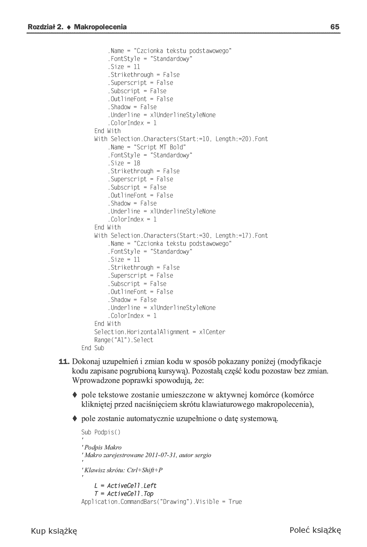Fragment „Excel. Tworzenie zaawansowanych aplikacji” — strona 27 z 30