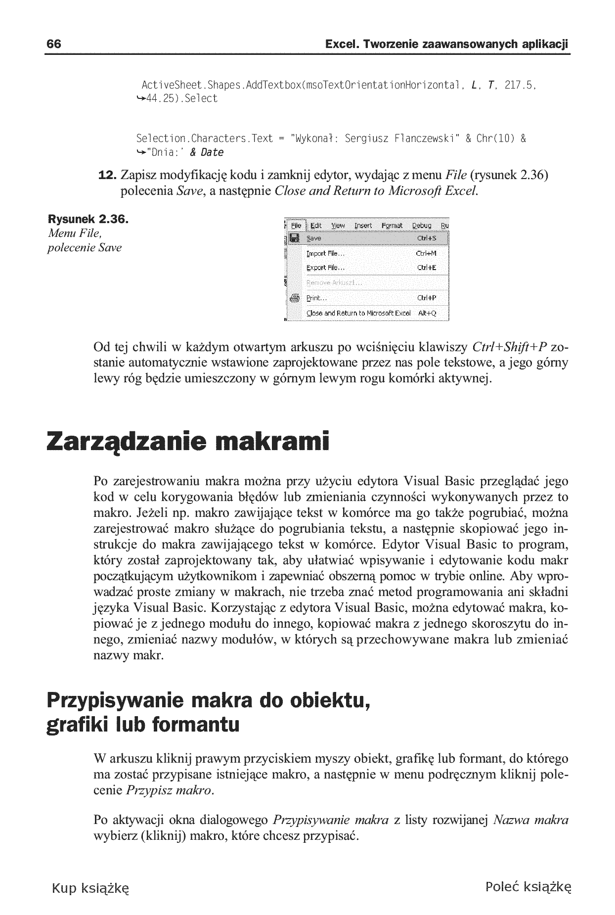 Fragment „Excel. Tworzenie zaawansowanych aplikacji” — strona 28 z 30
