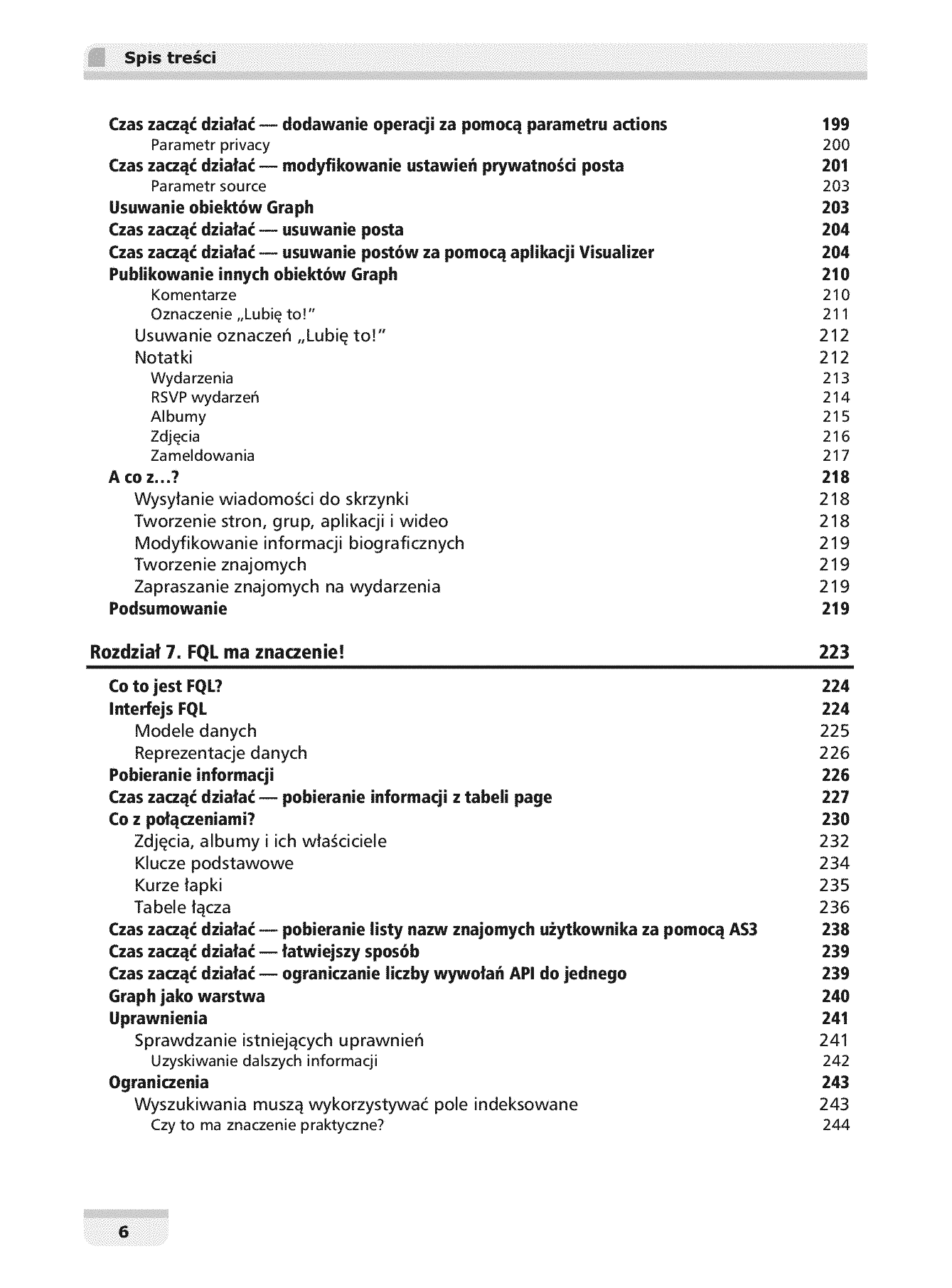 Fragment „Facebook Graph API. Tworzenie rozbudowanych rozwiązań we Flashu” — strona 6 z 30