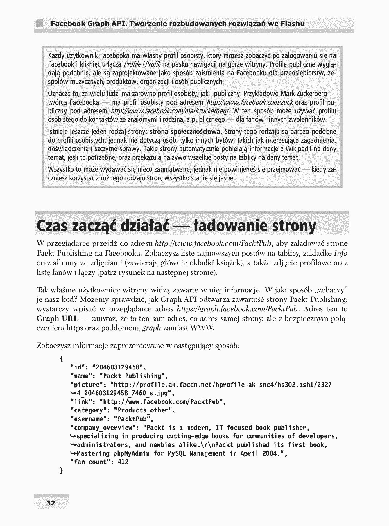 Fragment „Facebook Graph API. Tworzenie rozbudowanych rozwiązań we Flashu” — strona 10 z 30