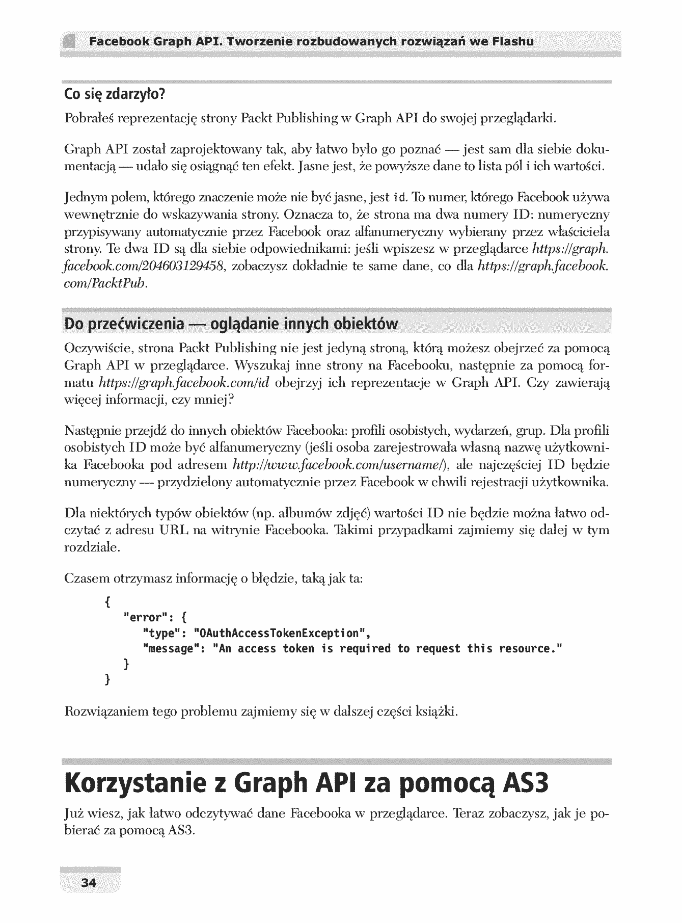 Fragment „Facebook Graph API. Tworzenie rozbudowanych rozwiązań we Flashu” — strona 12 z 30