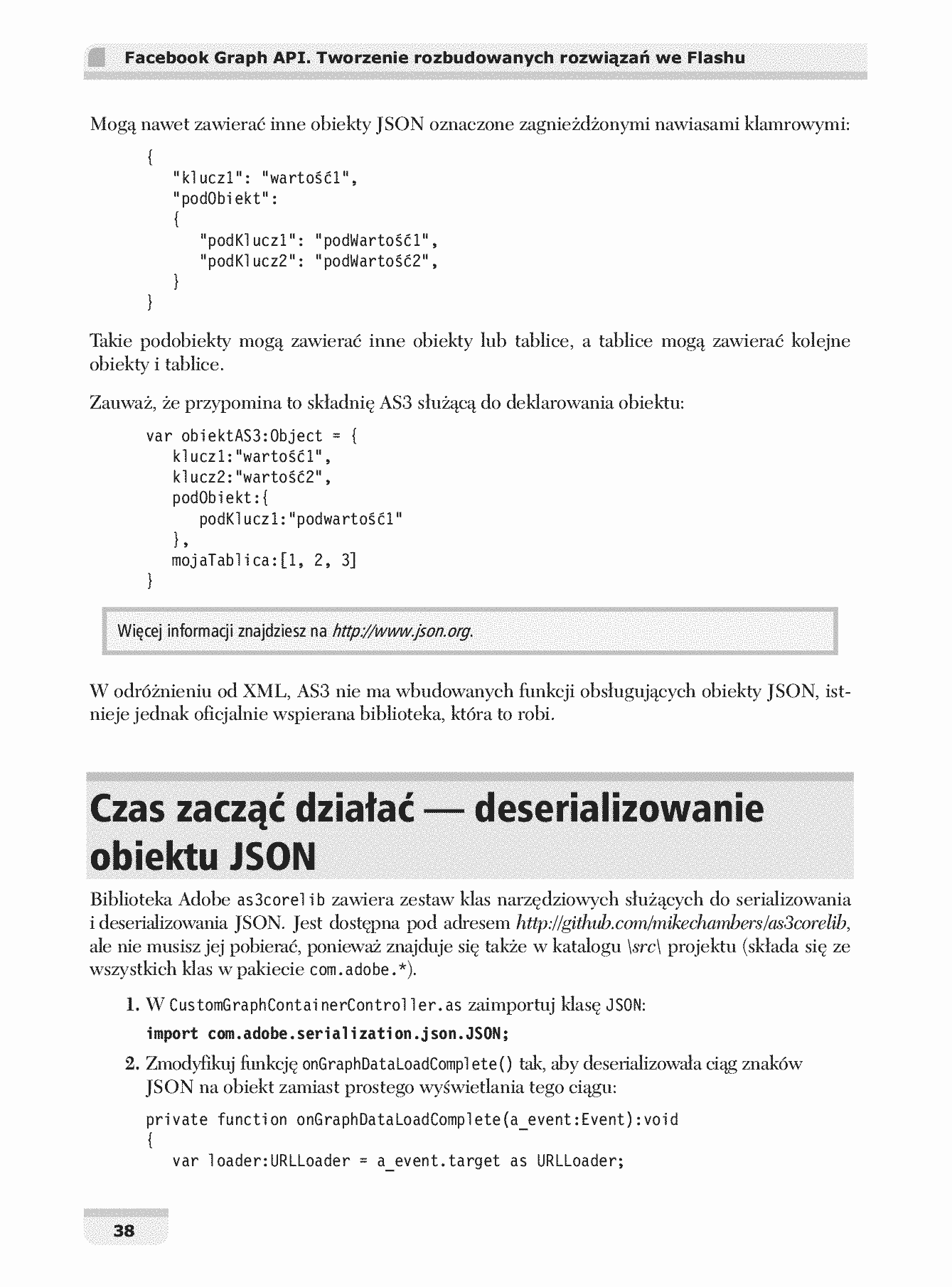 Fragment „Facebook Graph API. Tworzenie rozbudowanych rozwiązań we Flashu” — strona 16 z 30