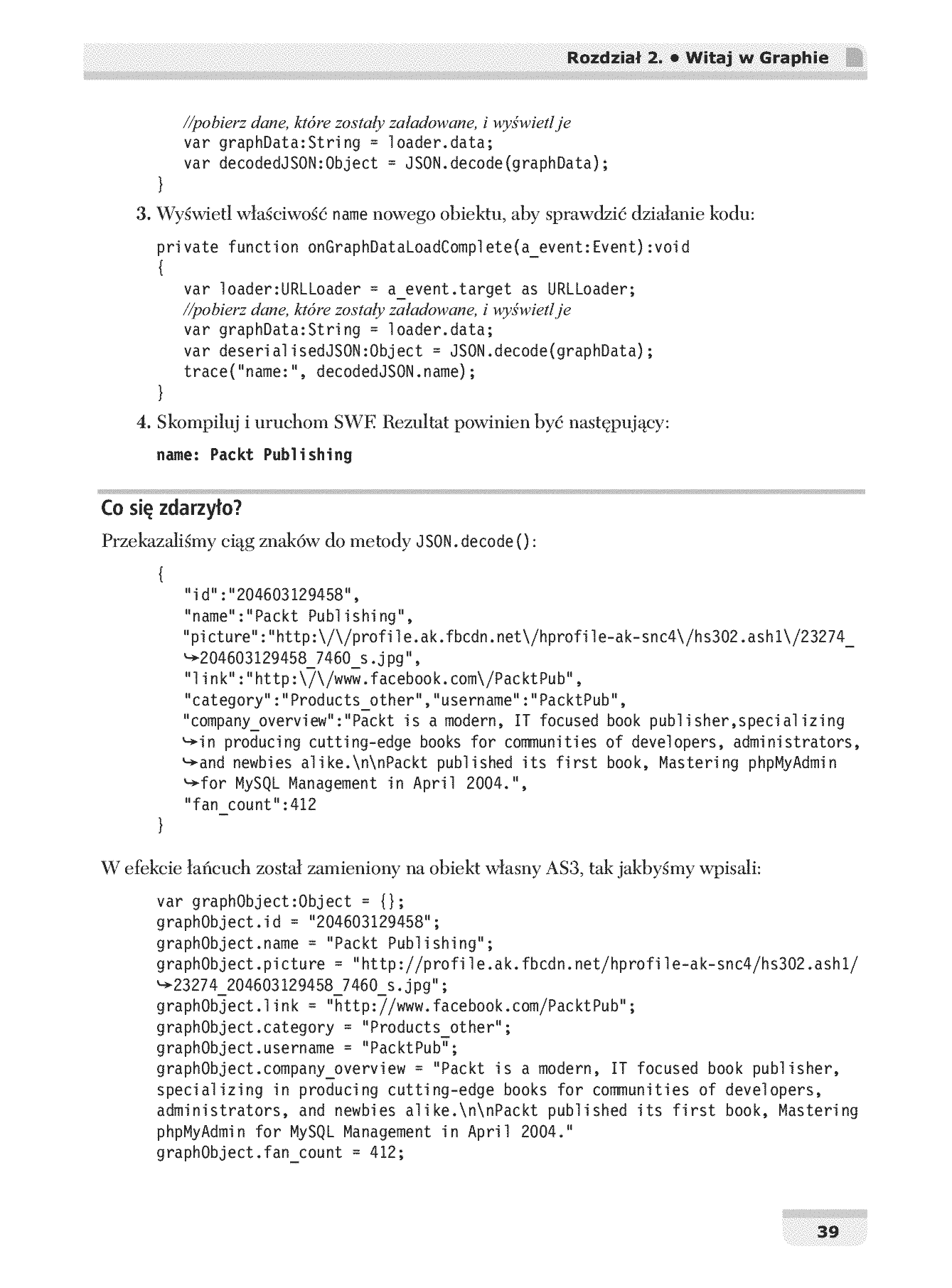 Fragment „Facebook Graph API. Tworzenie rozbudowanych rozwiązań we Flashu” — strona 17 z 30
