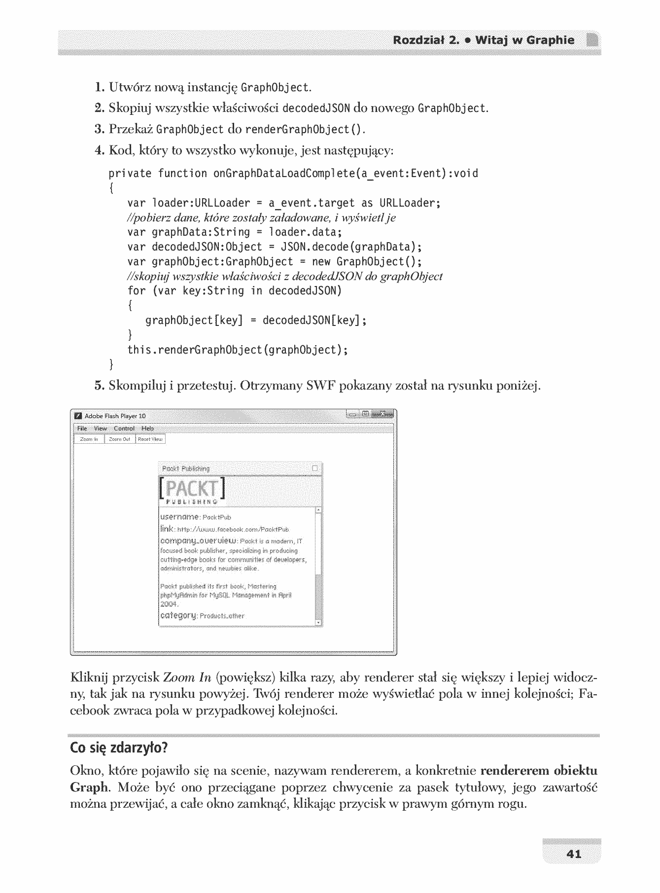 Fragment „Facebook Graph API. Tworzenie rozbudowanych rozwiązań we Flashu” — strona 19 z 30