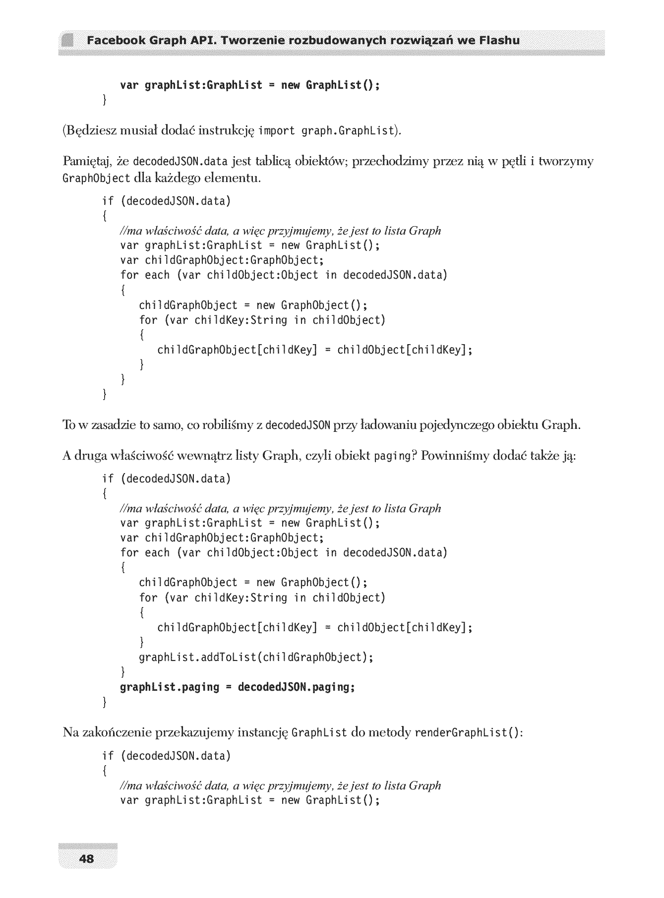Fragment „Facebook Graph API. Tworzenie rozbudowanych rozwiązań we Flashu” — strona 26 z 30