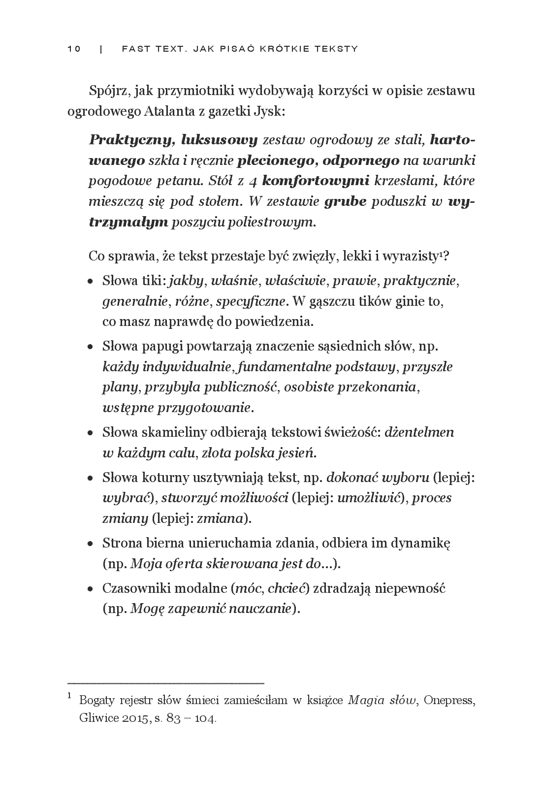 Fragment „Fast text. Jak pisać krótkie teksty, które błyskawicznie przyciągną uwagę” — strona 10 z 14