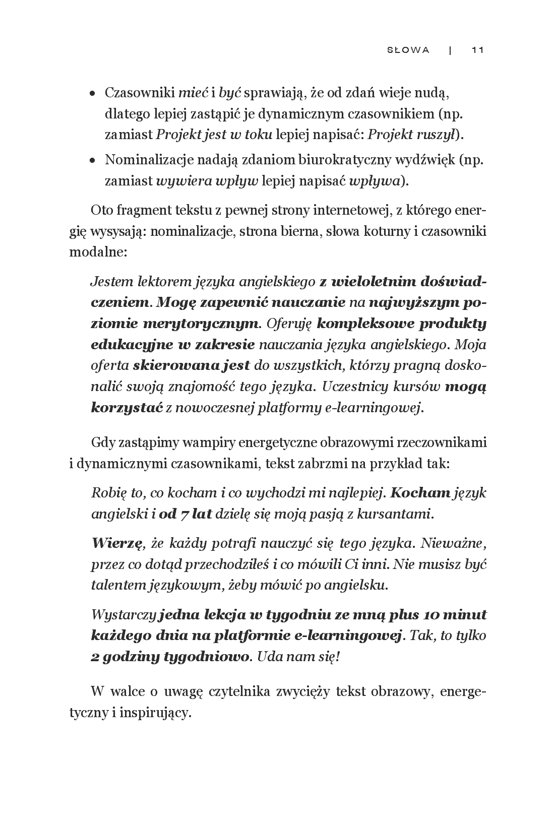 Fragment „Fast text. Jak pisać krótkie teksty, które błyskawicznie przyciągną uwagę” — strona 11 z 14