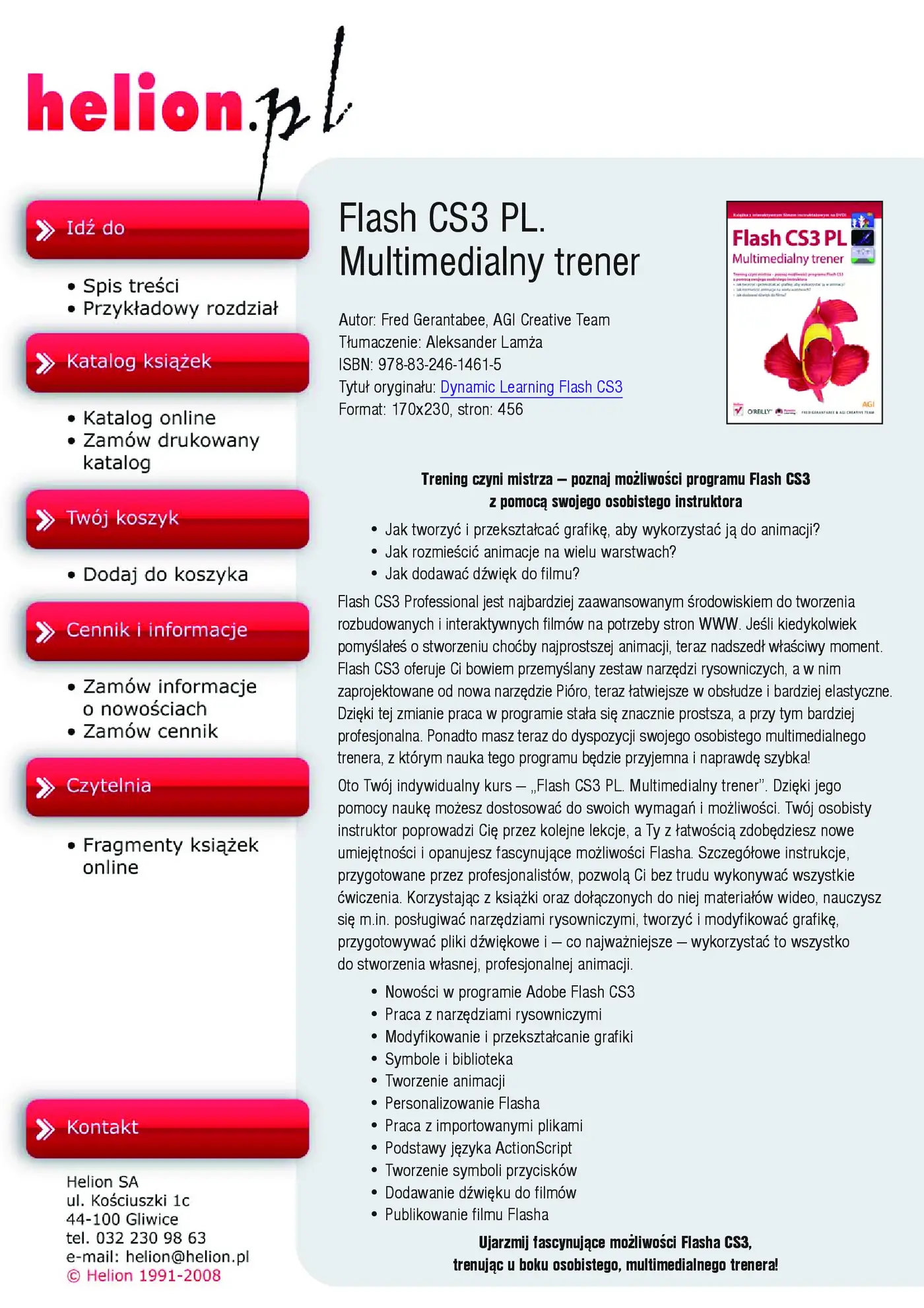 Fragment „Flash CS3 PL. Multimedialny trener” — strona 1 z 30