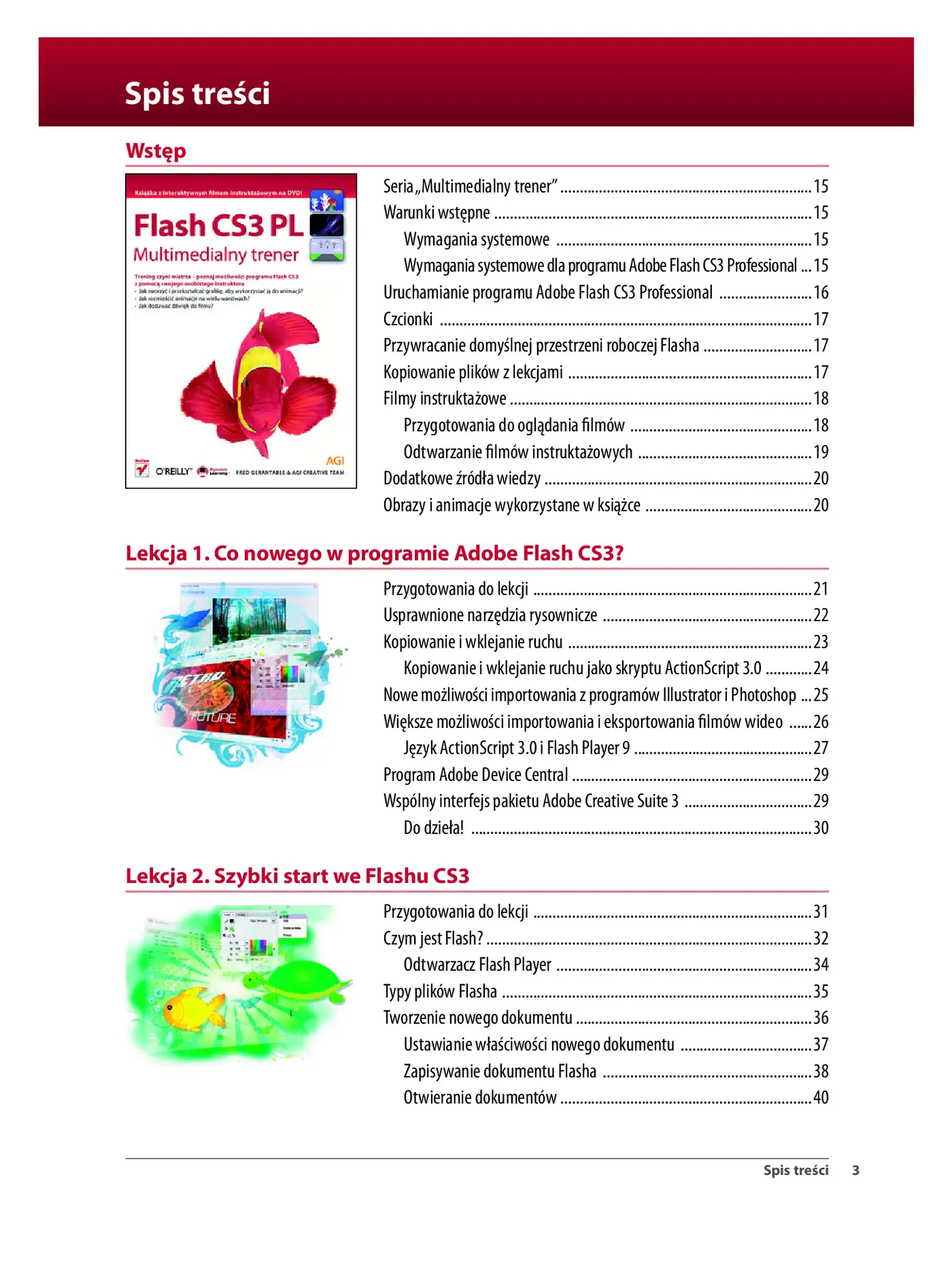 Fragment „Flash CS3 PL. Multimedialny trener” — strona 2 z 30
