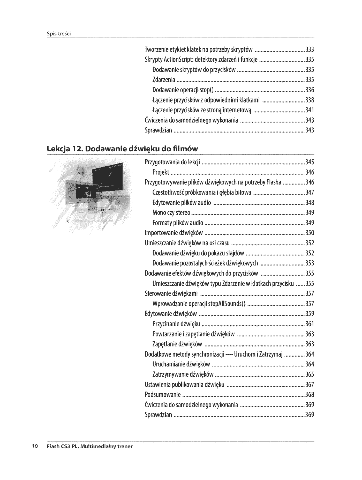 Fragment „Flash CS3 PL. Multimedialny trener” — strona 9 z 30