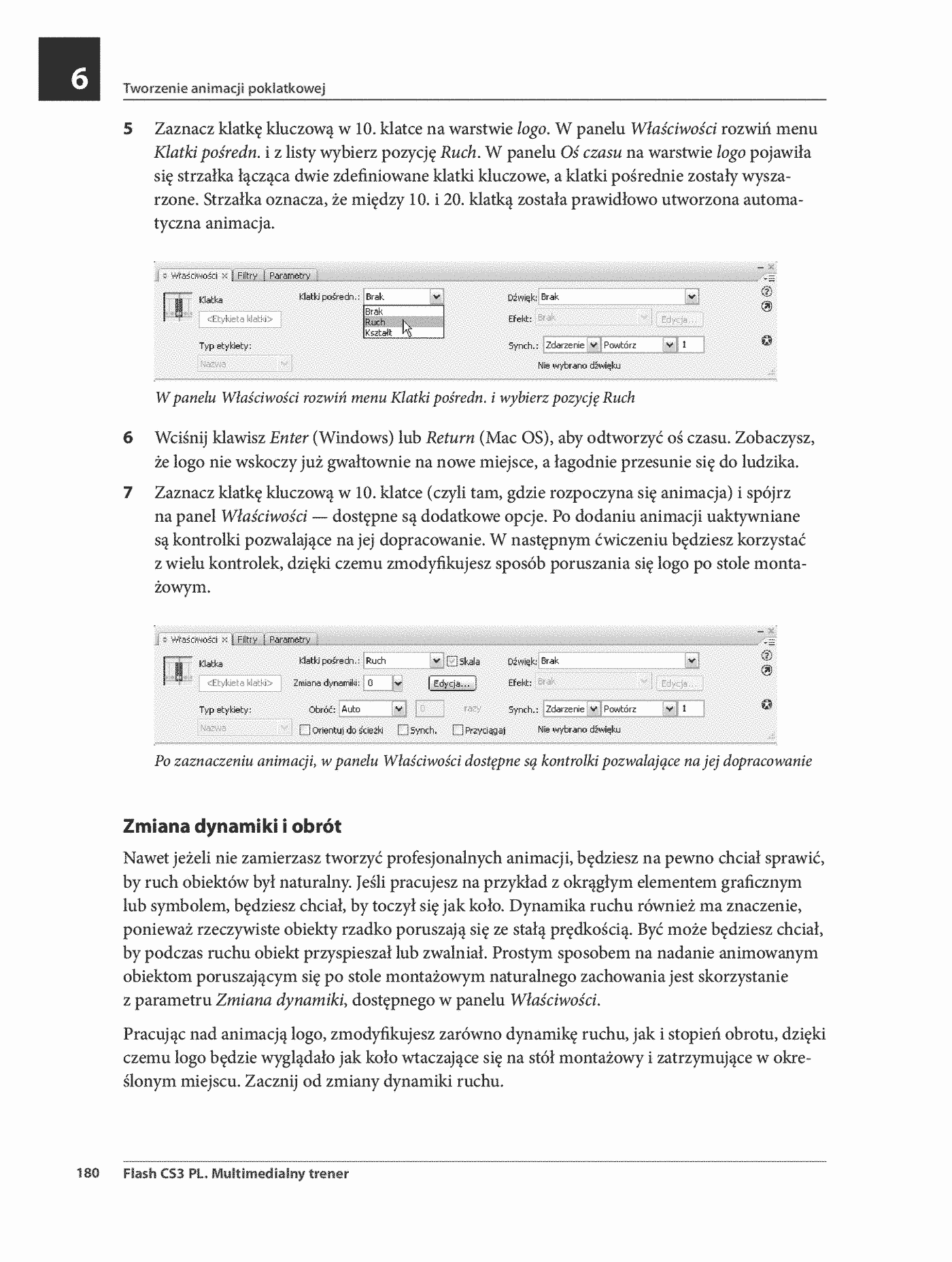 Fragment „Flash CS3 PL. Multimedialny trener” — strona 21 z 30