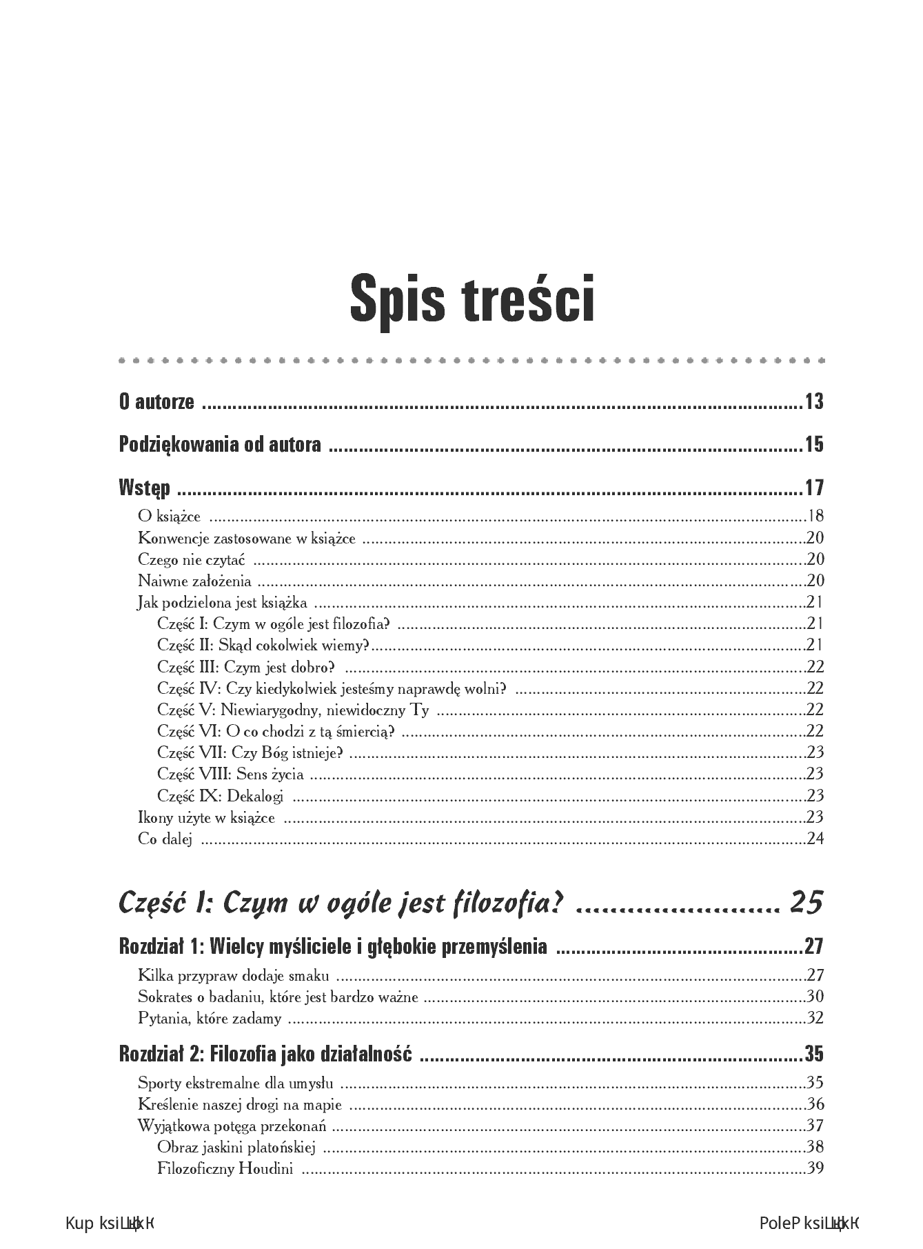 Fragment „Filozofia dla bystrzaków” — strona 3 z 30