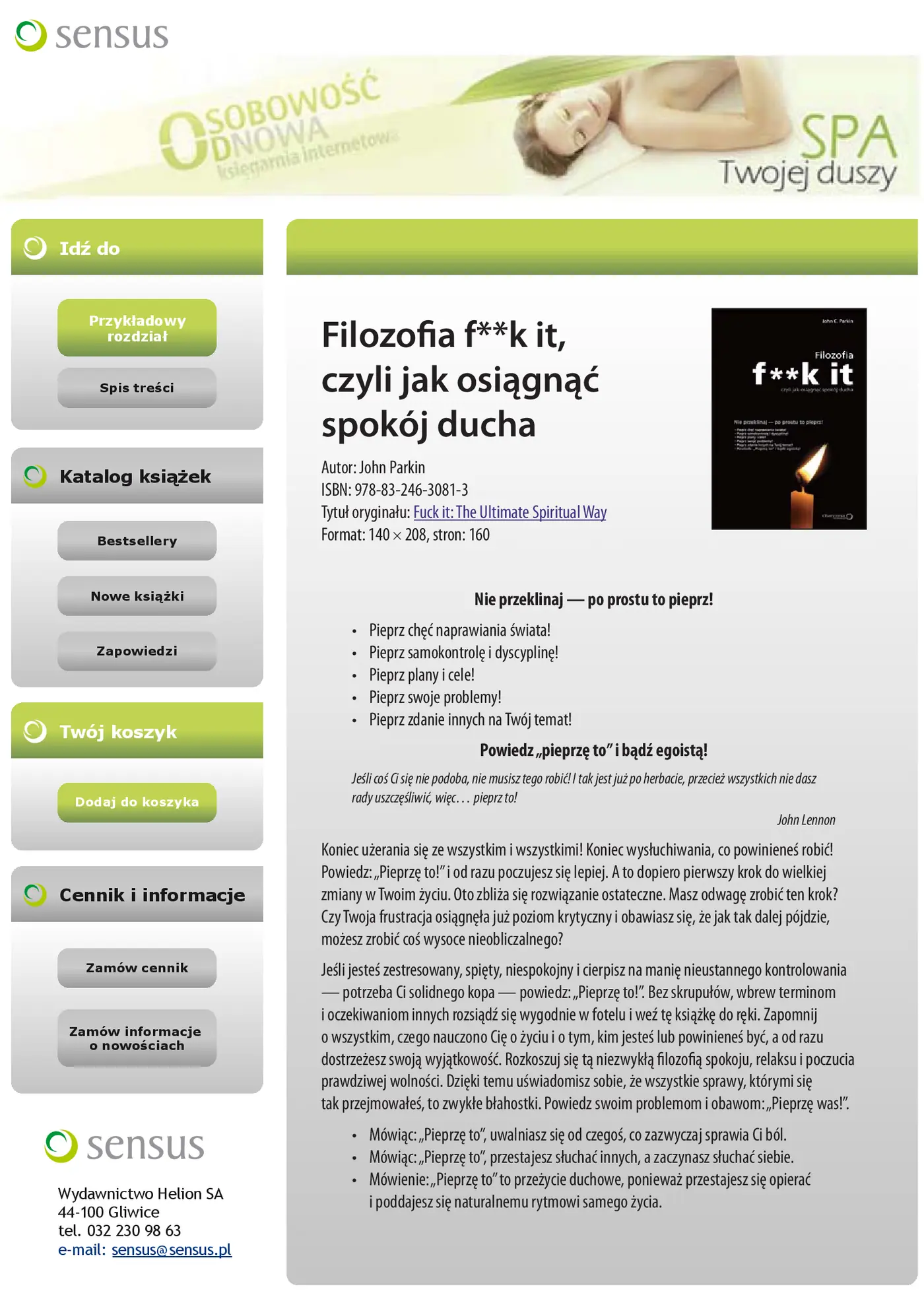 Fragment „Filozofia f**k it, czyli jak osiągnąć spokój ducha” — strona 1 z 23