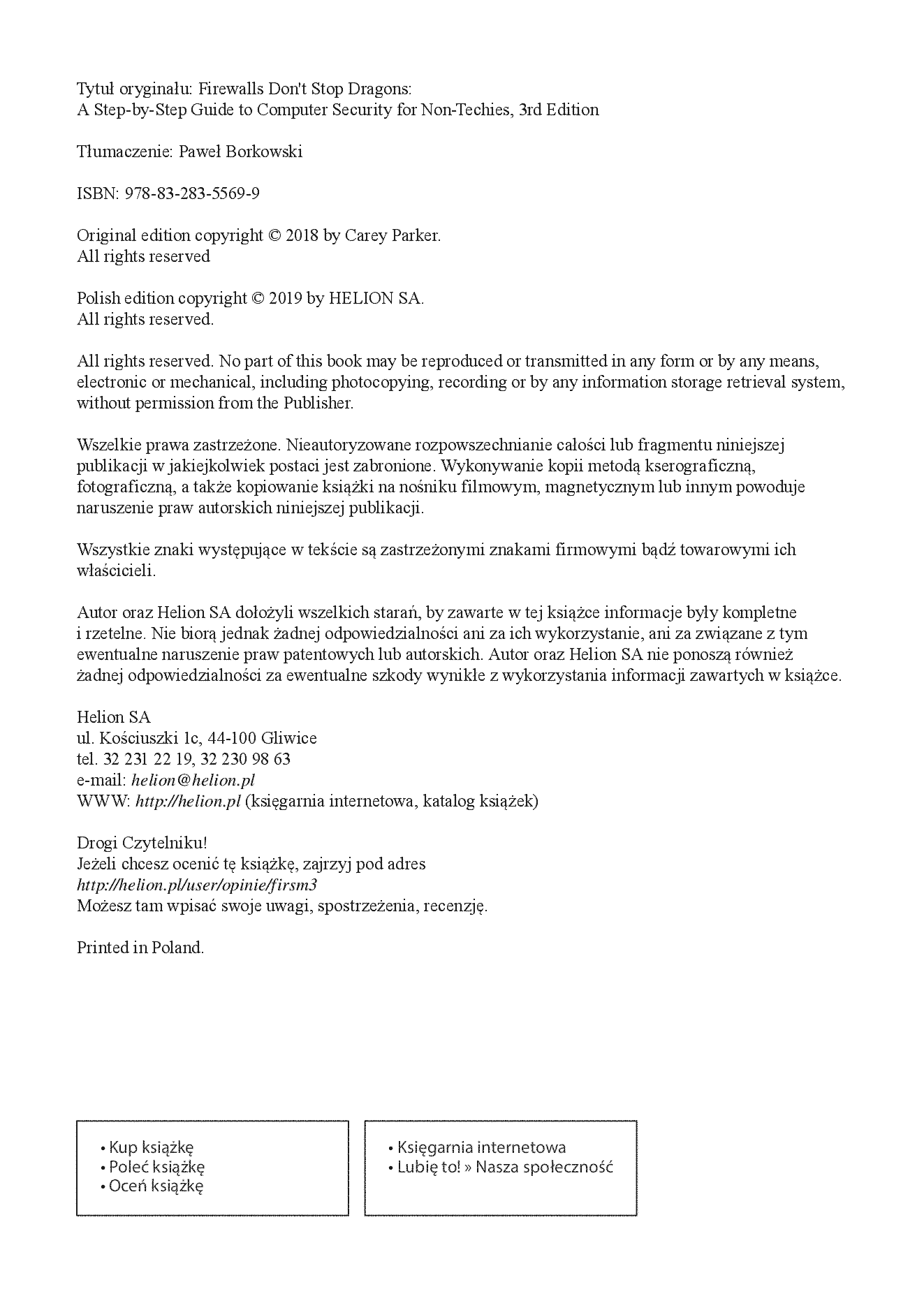Fragment „Firewall nie powstrzyma prawdziwego smoka, czyli jak zadbać o cyberbezpieczeństwo. Przewodnik dla niefachowców. Wydanie III” — strona 2 z 30