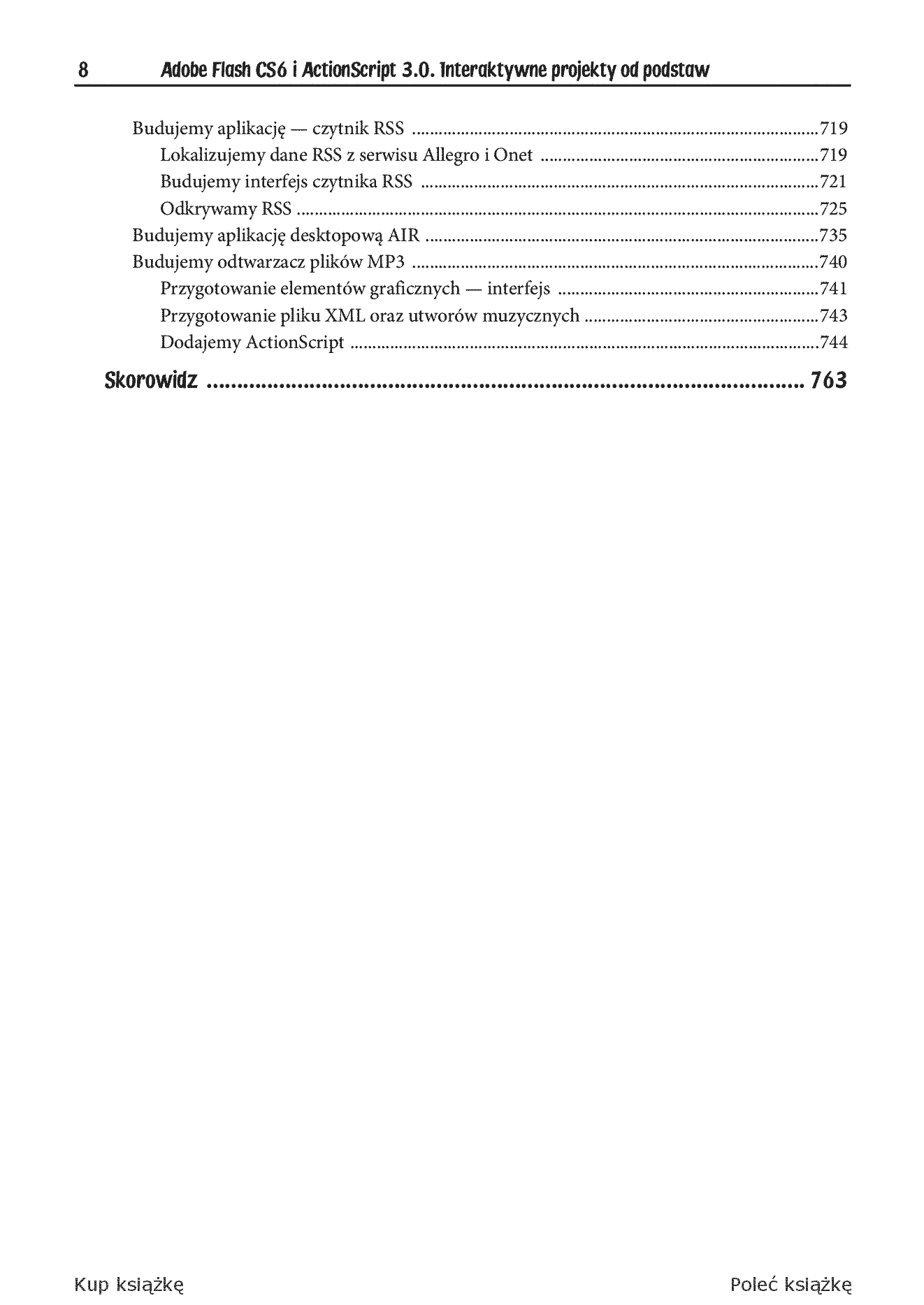 Fragment „Adobe Flash CS6 i ActionScript 3.0. Interaktywne projekty od podstaw” — strona 8 z 30