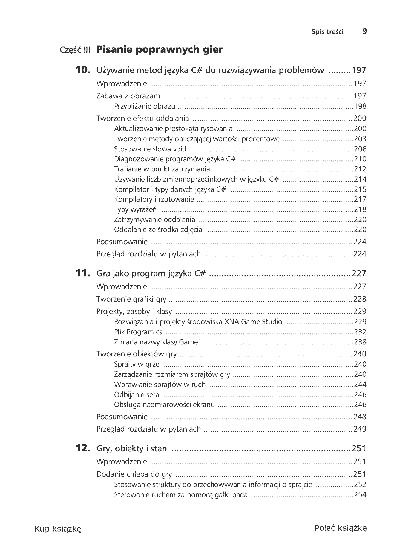 Fragment „Microsoft XNA Game Studio 4.0. Projektuj i buduj własne gry dla konsoli Xbox 360, urządzeń z systemem Windows Phone 7 i własnego PC” — strona 7 z 30