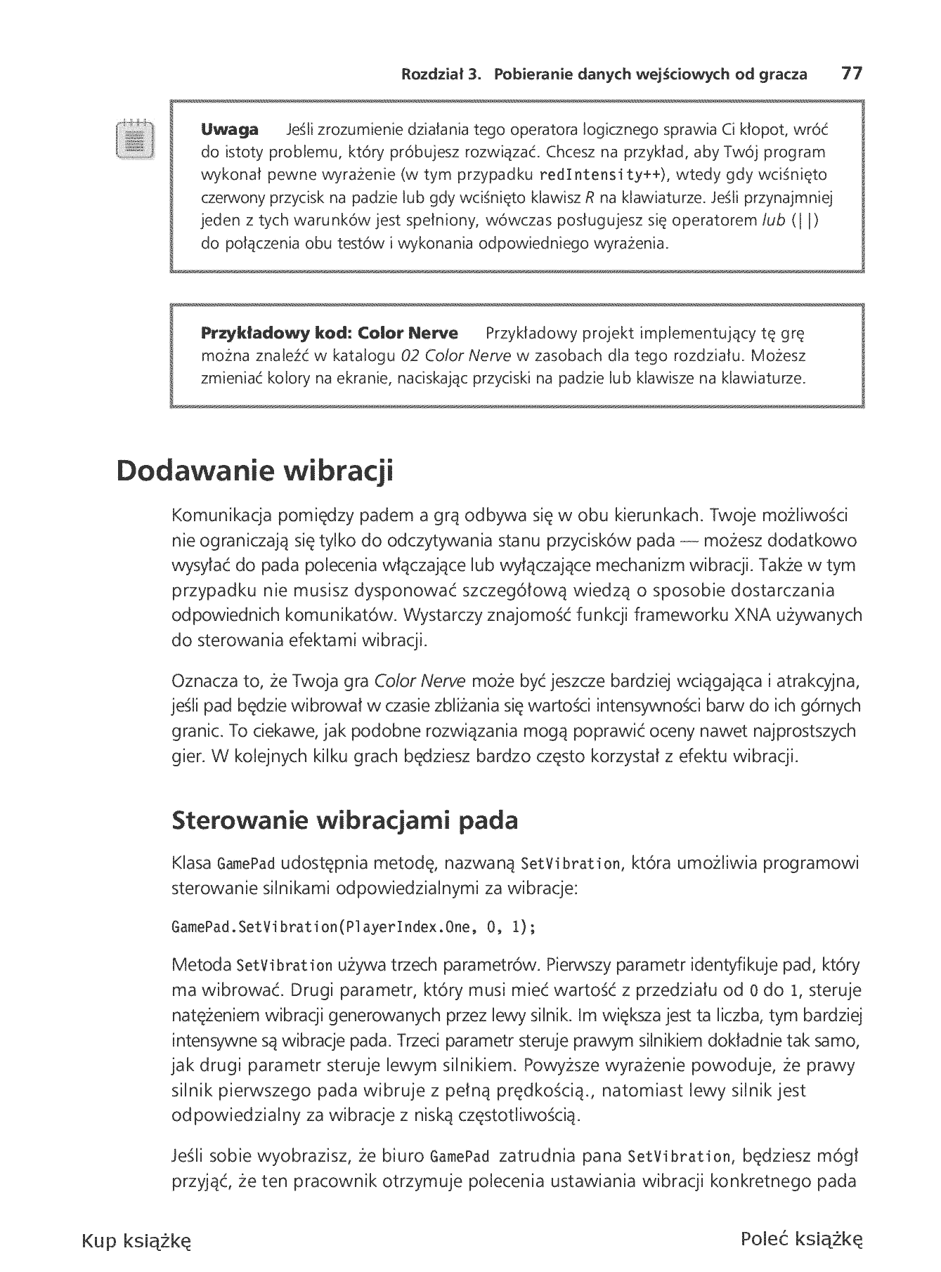 Fragment „Microsoft XNA Game Studio 4.0. Projektuj i buduj własne gry dla konsoli Xbox 360, urządzeń z systemem Windows Phone 7 i własnego PC” — strona 23 z 30