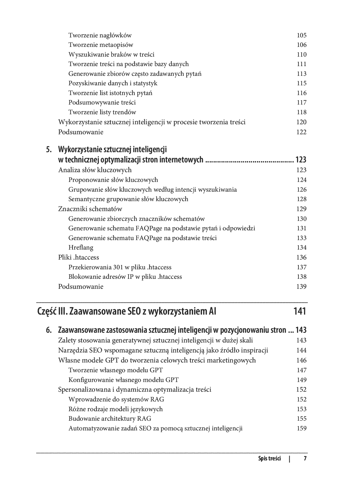 Fragment „Generatywna AI w SEO. Strategie AI-First. Jak zwiększyć jakość, wydajność i zyski” — strona 5 z 30