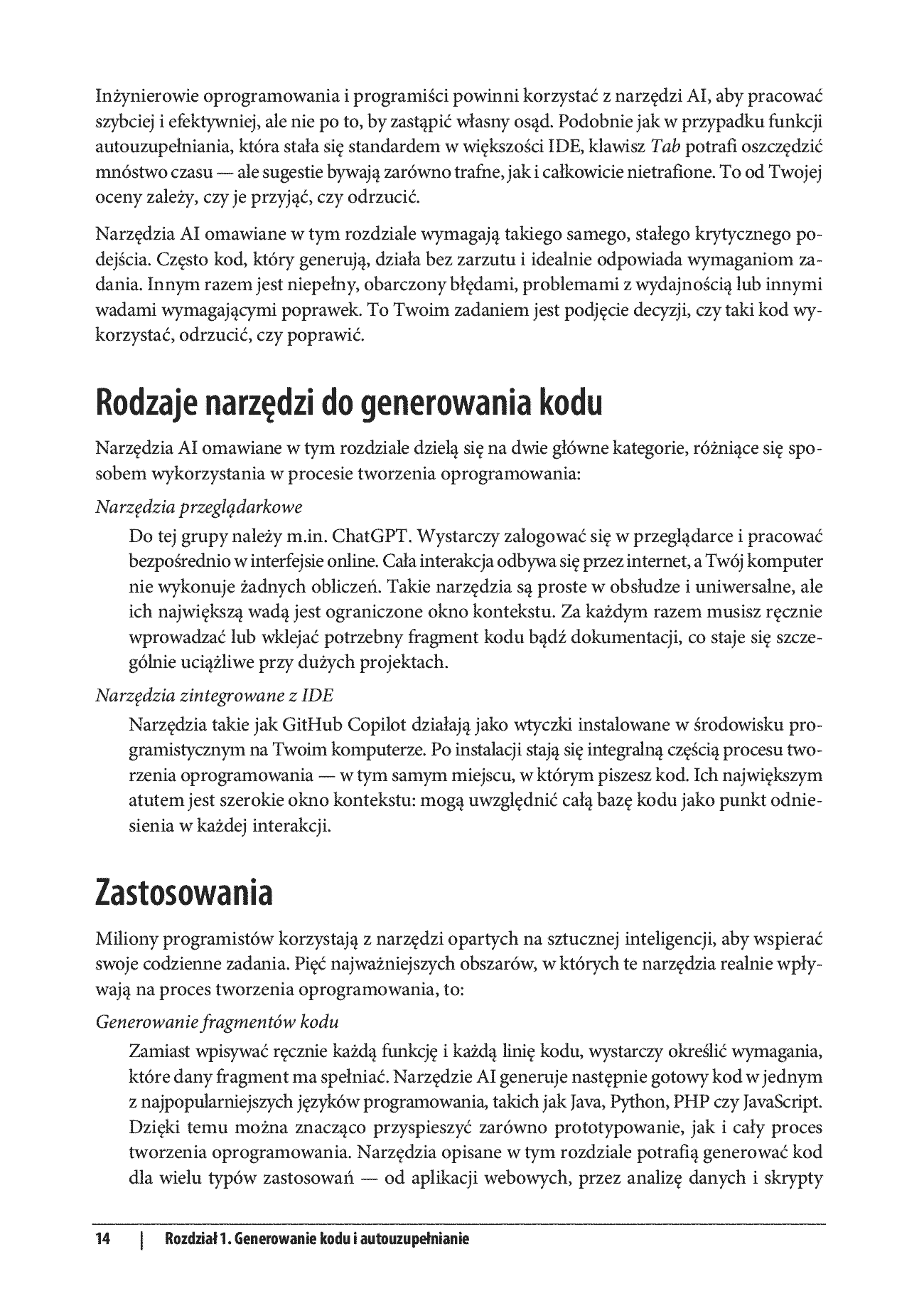 Fragment „Generatywna AI dla programistów. Praktyczne techniki i narzędzia” — strona 8 z 30