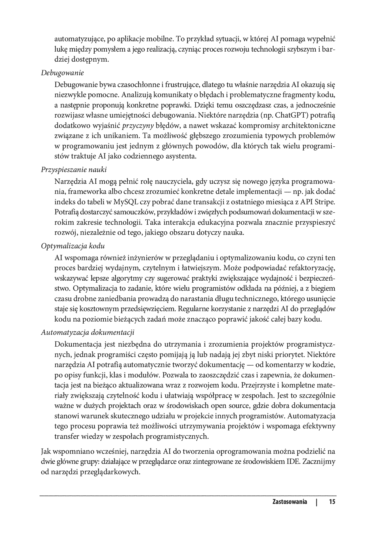 Fragment „Generatywna AI dla programistów. Praktyczne techniki i narzędzia” — strona 9 z 30