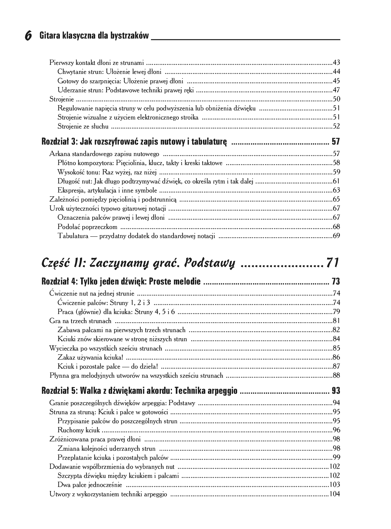 Fragment „Gitara klasyczna dla bystrzaków” — strona 4 z 30