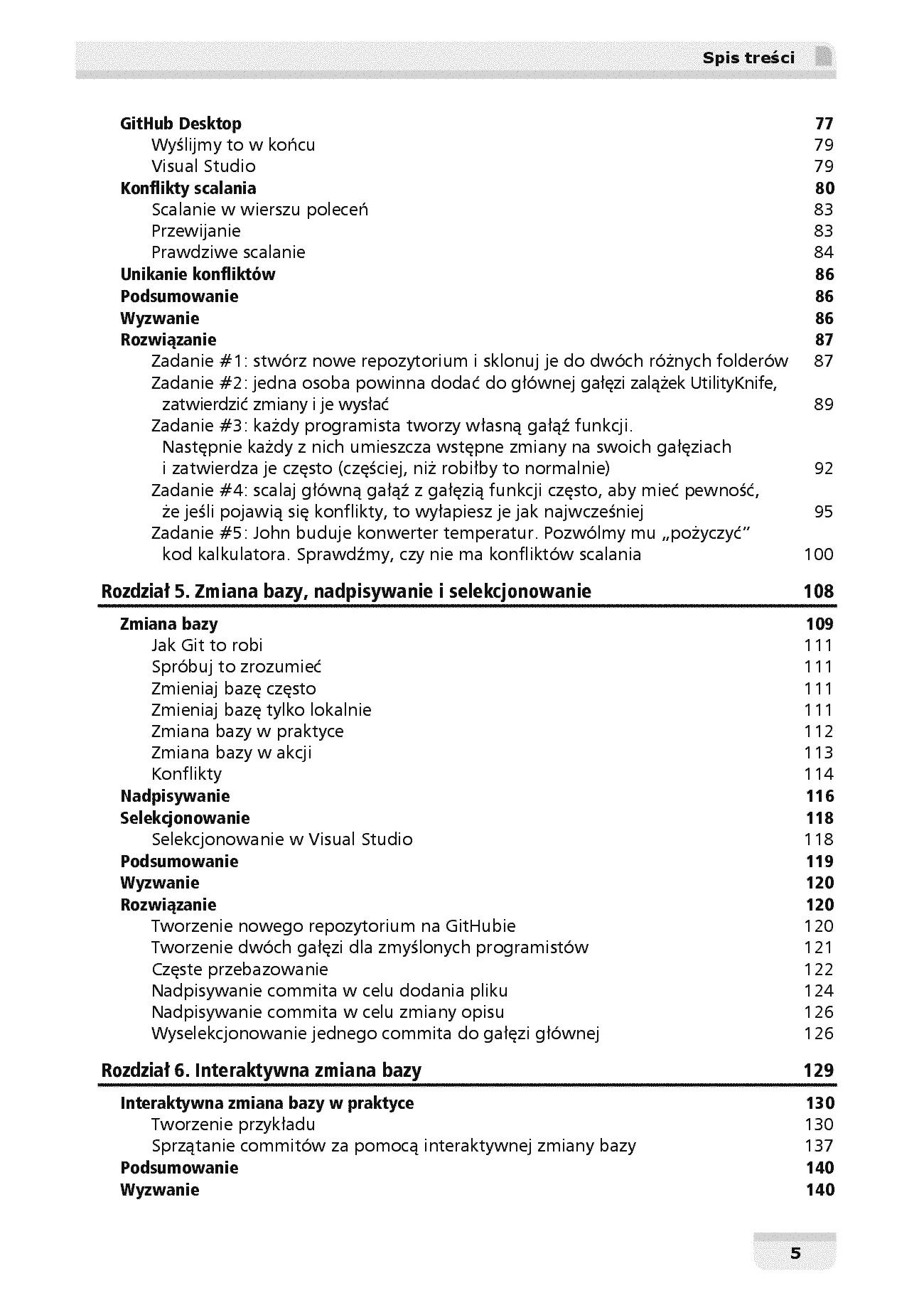 Fragment „Git dla programistów. Efektywna kontrola wersji w projektach programistycznych” — strona 5 z 30