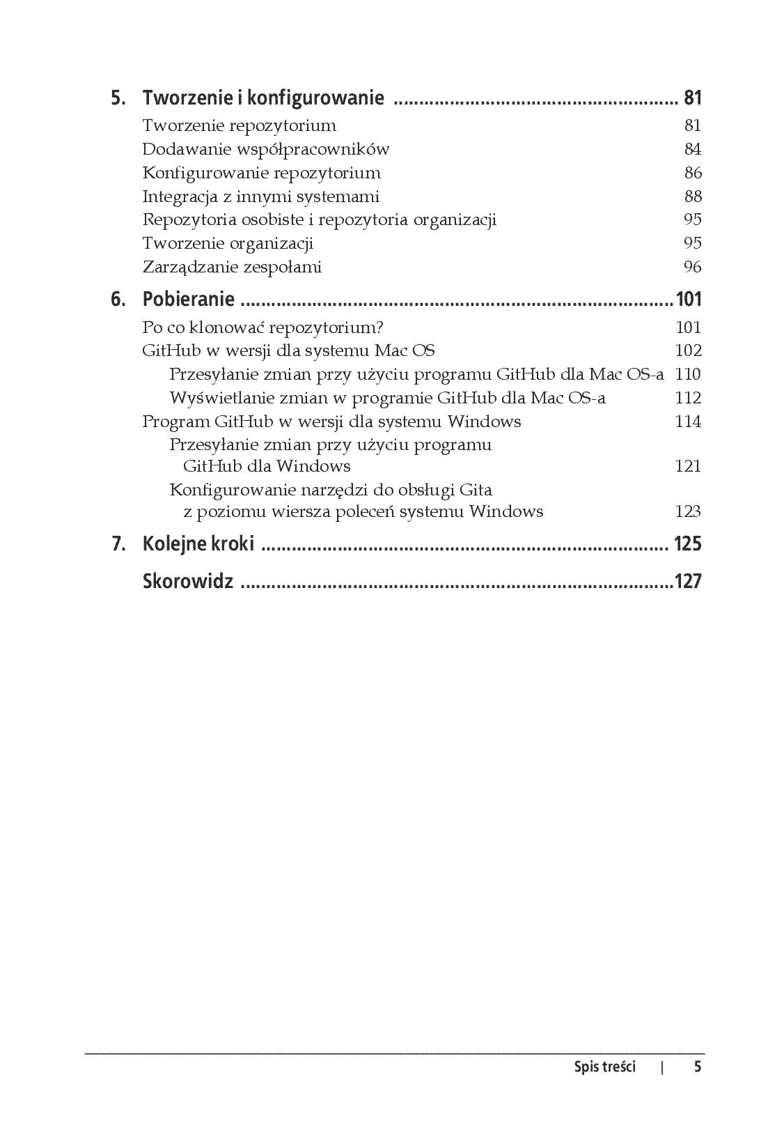 Fragment „GitHub. Przyjazny przewodnik” — strona 5 z 30