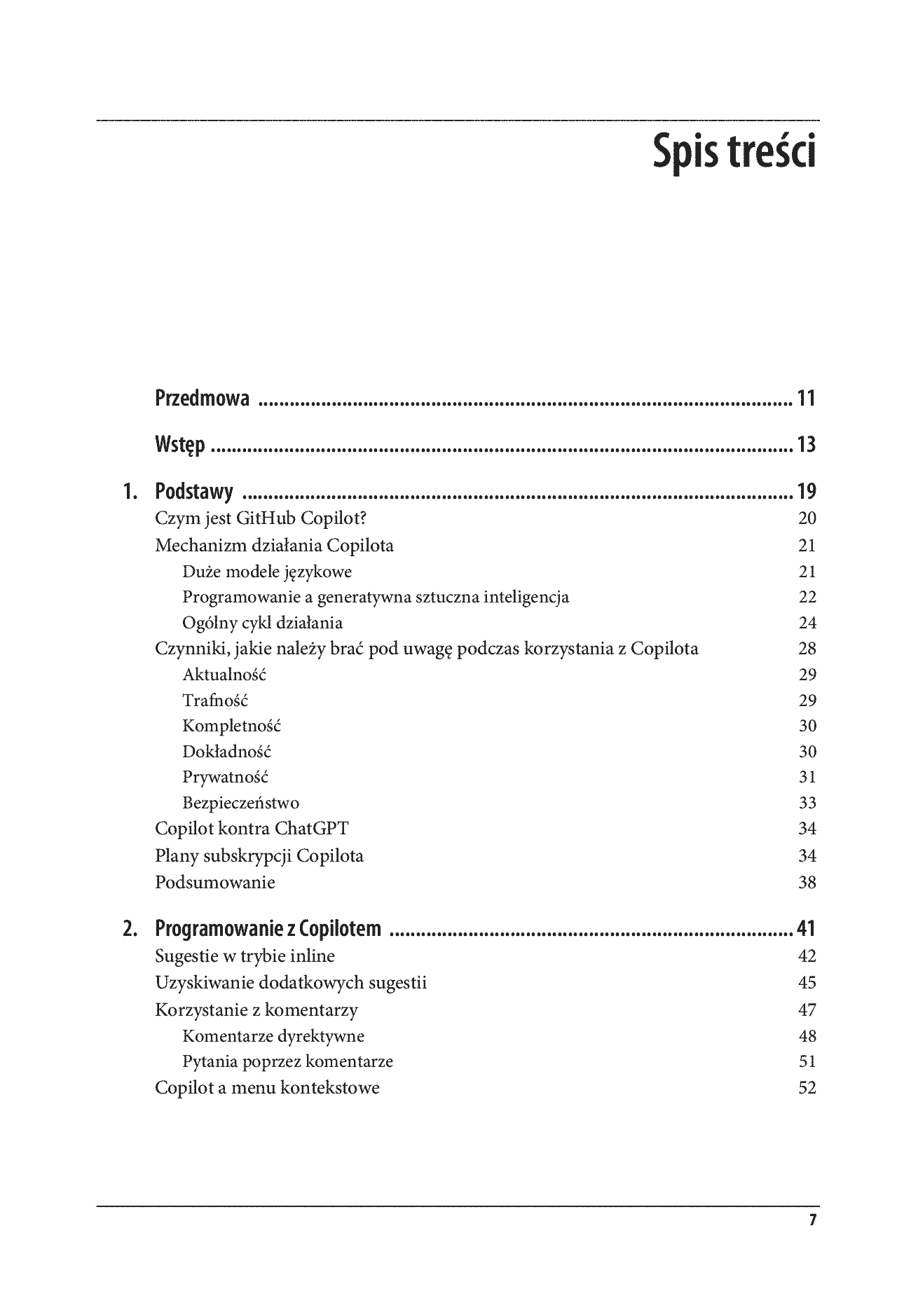 Fragment „GitHub Copilot. Wprowadzenie. Efektywne programowanie z asystentem AI” — strona 3 z 30