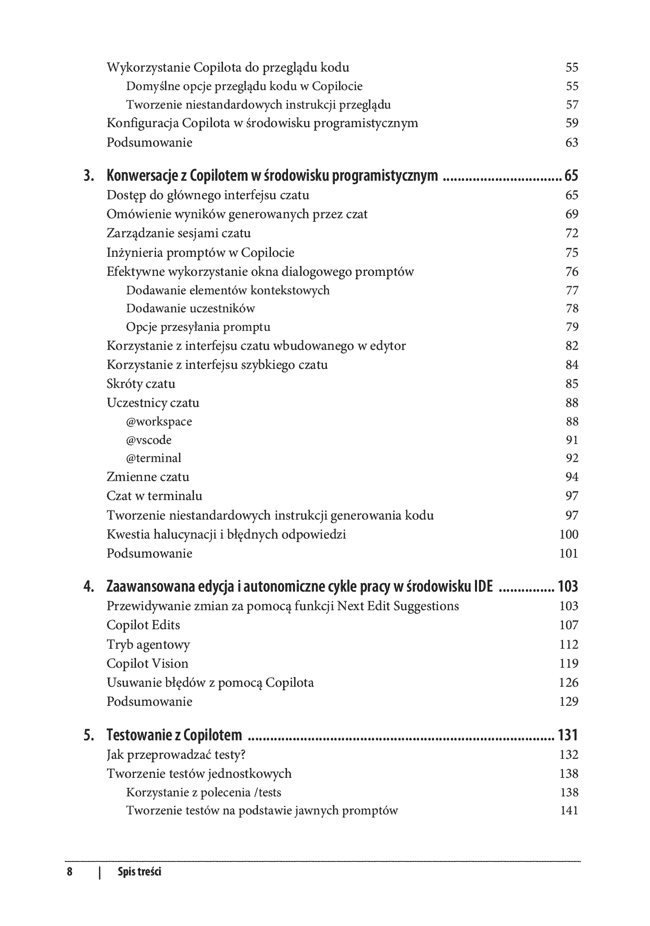 Fragment „GitHub Copilot. Wprowadzenie. Efektywne programowanie z asystentem AI” — strona 4 z 30
