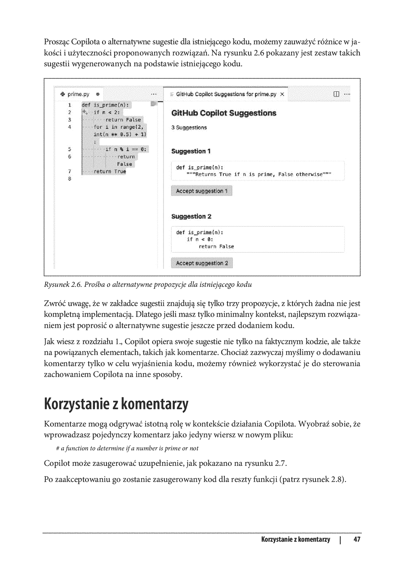 Fragment „GitHub Copilot. Wprowadzenie. Efektywne programowanie z asystentem AI” — strona 13 z 30