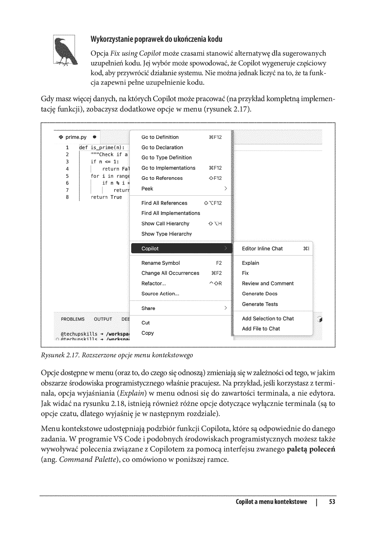 Fragment „GitHub Copilot. Wprowadzenie. Efektywne programowanie z asystentem AI” — strona 19 z 30