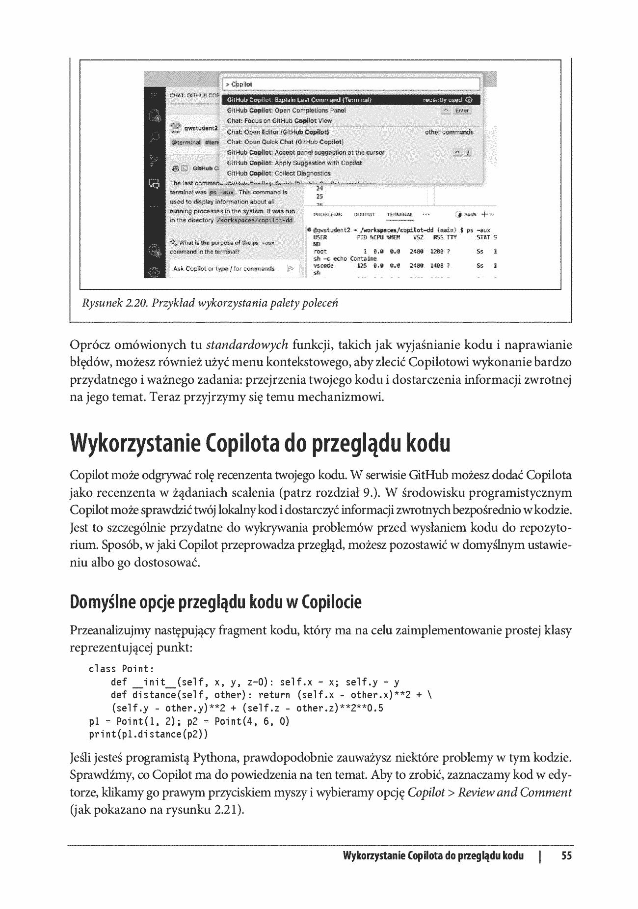 Fragment „GitHub Copilot. Wprowadzenie. Efektywne programowanie z asystentem AI” — strona 21 z 30