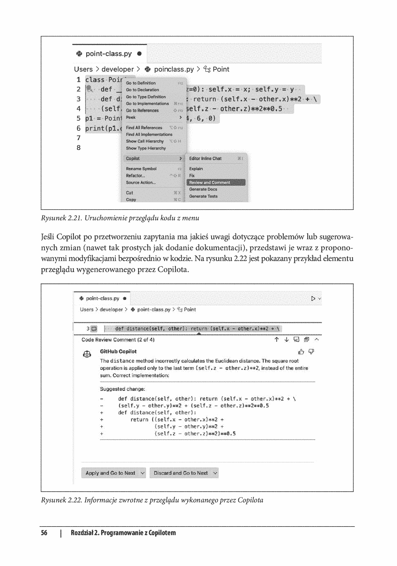 Fragment „GitHub Copilot. Wprowadzenie. Efektywne programowanie z asystentem AI” — strona 22 z 30