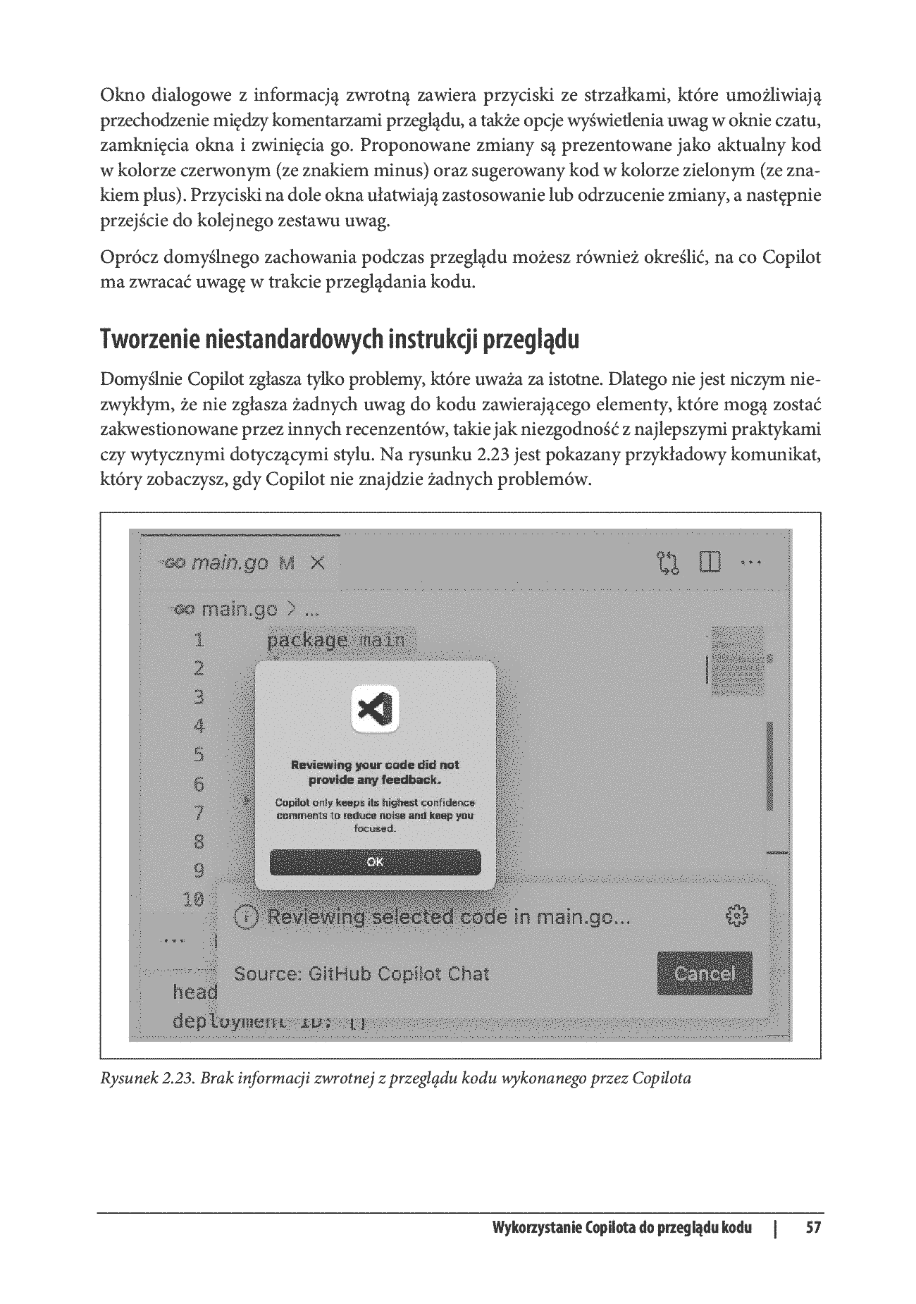 Fragment „GitHub Copilot. Wprowadzenie. Efektywne programowanie z asystentem AI” — strona 23 z 30