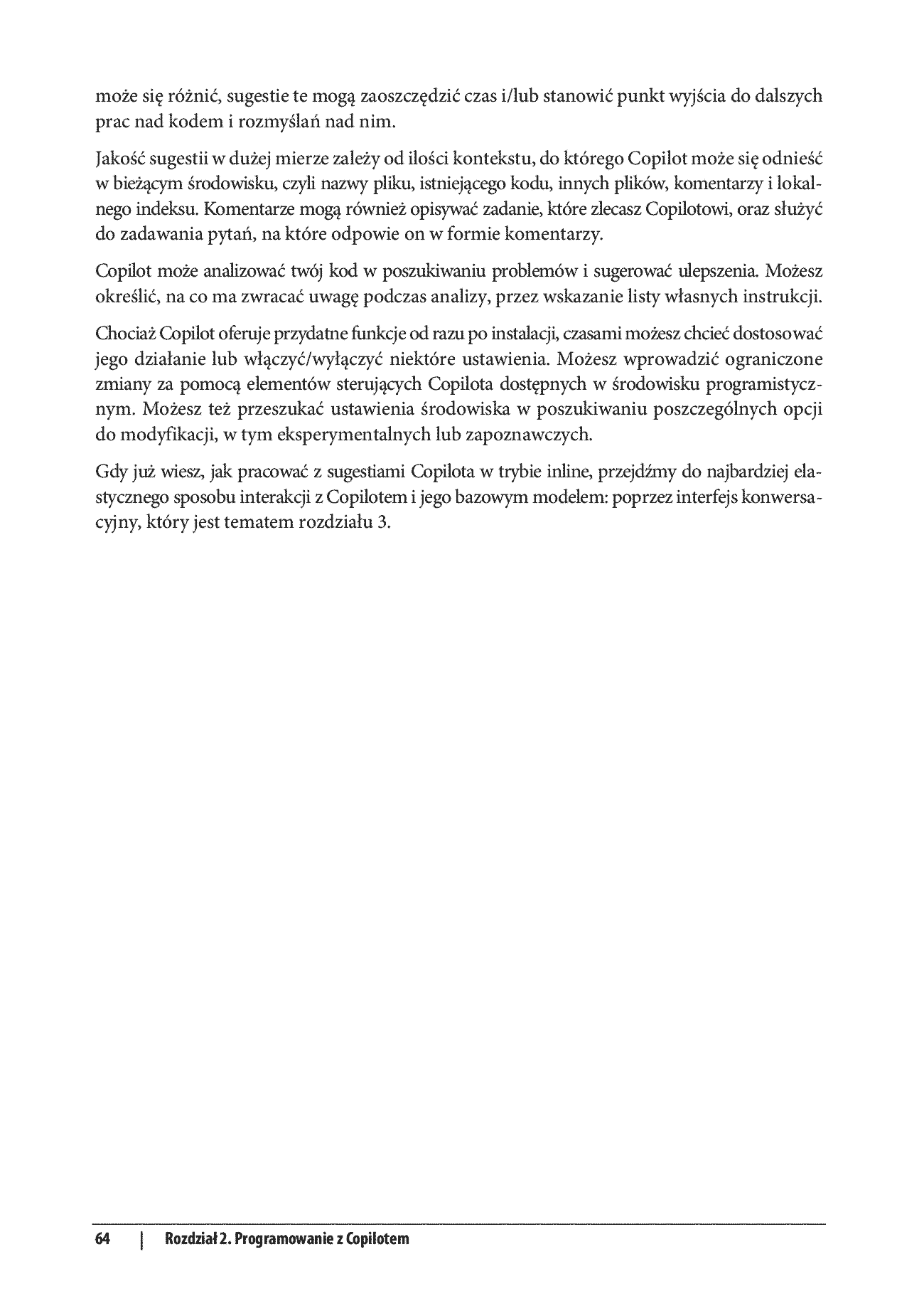 Fragment „GitHub Copilot. Wprowadzenie. Efektywne programowanie z asystentem AI” — strona 30 z 30