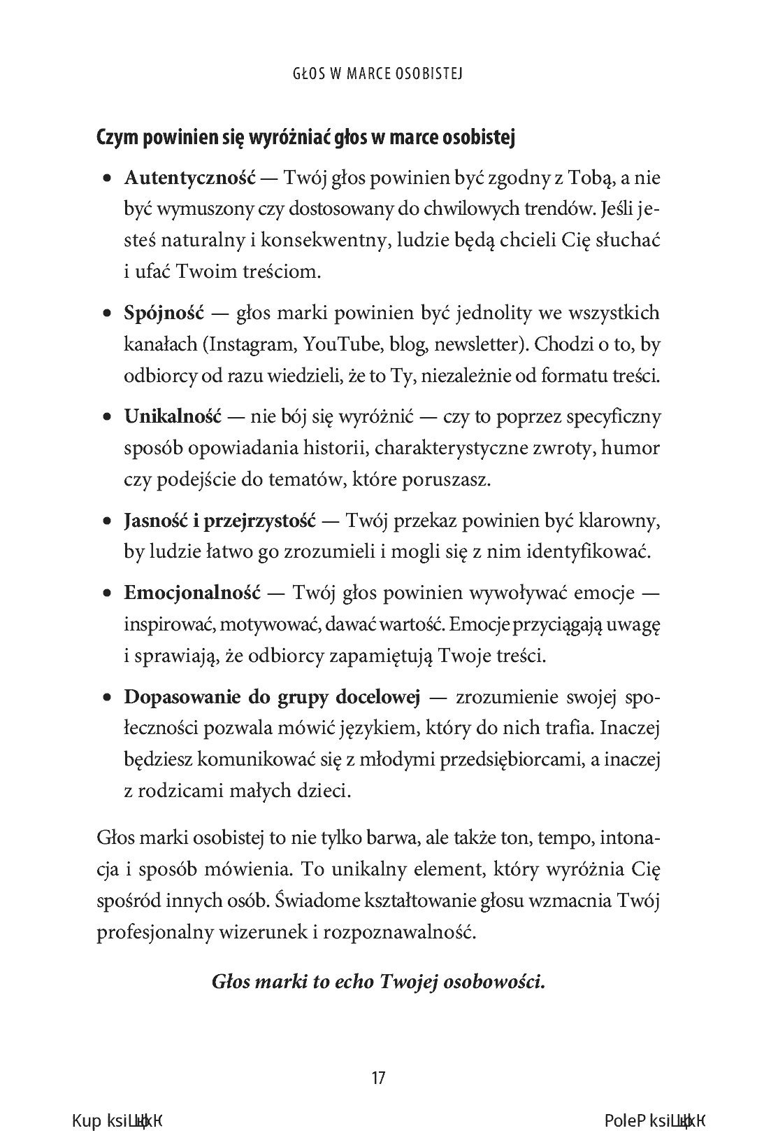 Fragment „Twój głos - Twoja marka. Skuteczna komunikacja w praktyce” — strona 13 z 20