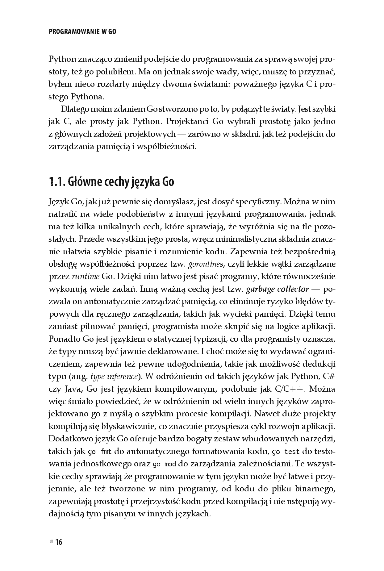 Fragment „Programowanie w Go. Poznaj prosty i wydajny język od Google” — strona 14 z 24