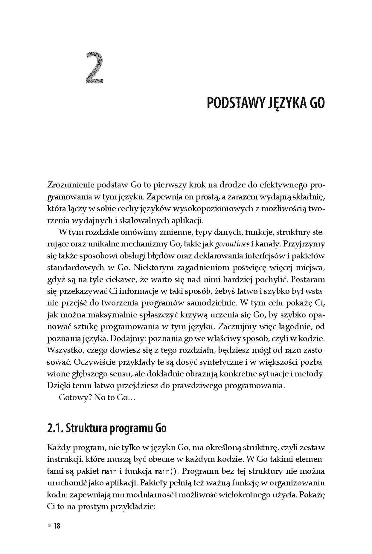 Fragment „Programowanie w Go. Poznaj prosty i wydajny język od Google” — strona 16 z 24