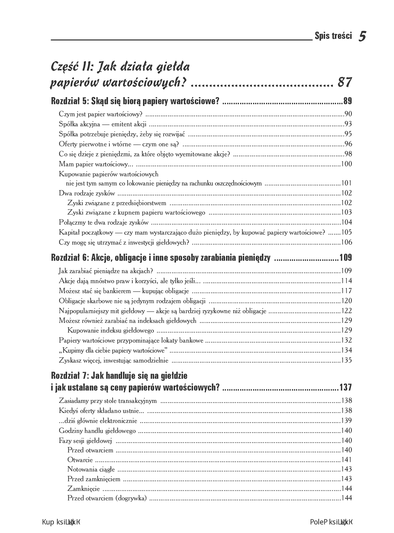 Fragment „Giełda Papierów Wartościowych dla bystrzaków” — strona 5 z 30