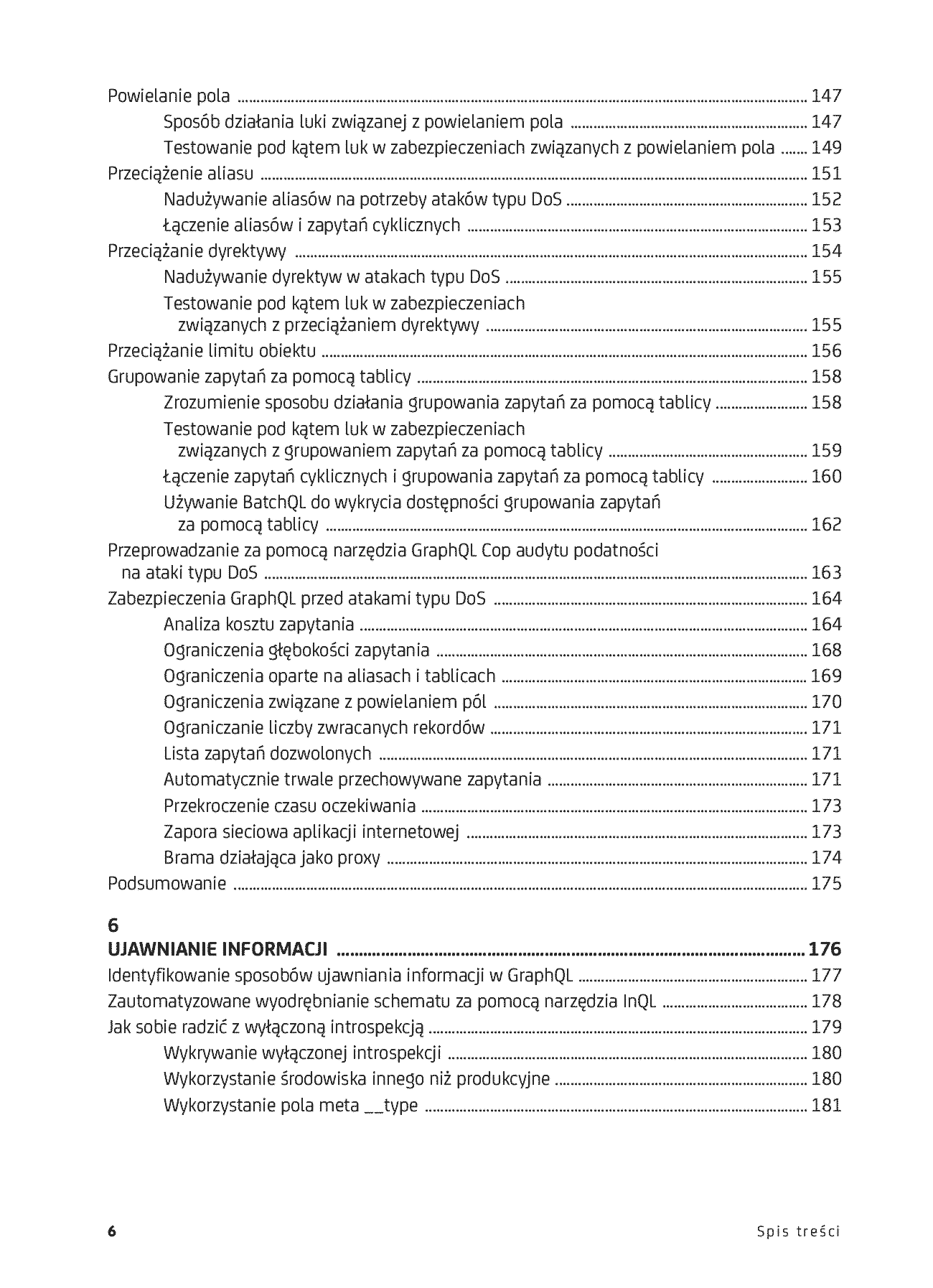 Fragment „Black Hat GraphQL. Bezpieczeństwo API dla hakerów i pentesterów” — strona 6 z 30