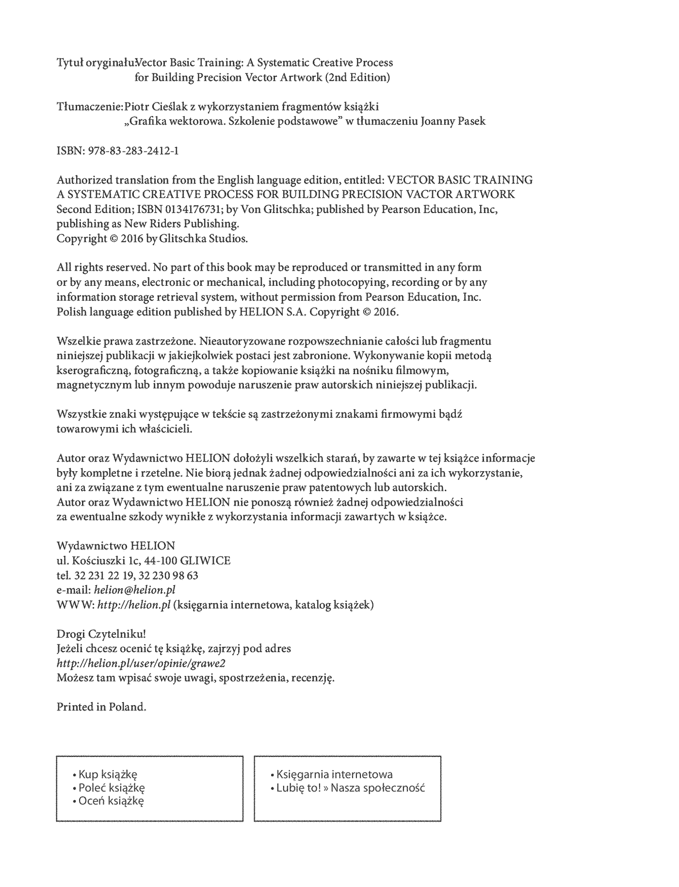 Fragment „Grafika wektorowa. Szkolenie podstawowe. Wydanie II” — strona 2 z 30