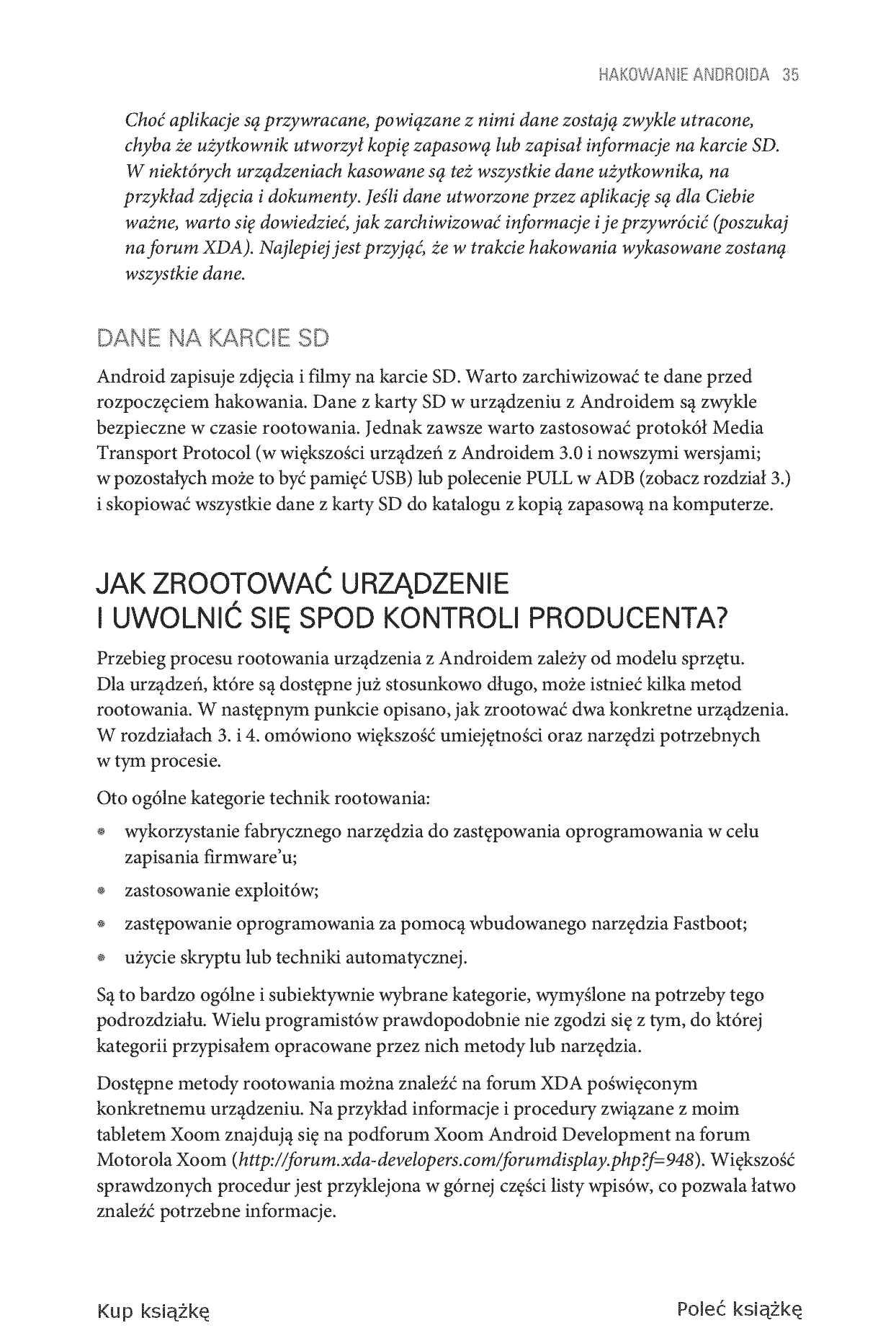 Fragment „Hakowanie Androida. Kompletny przewodnik XDA Developers po rootowaniu, ROM-ach i kompozycjach” — strona 15 z 28