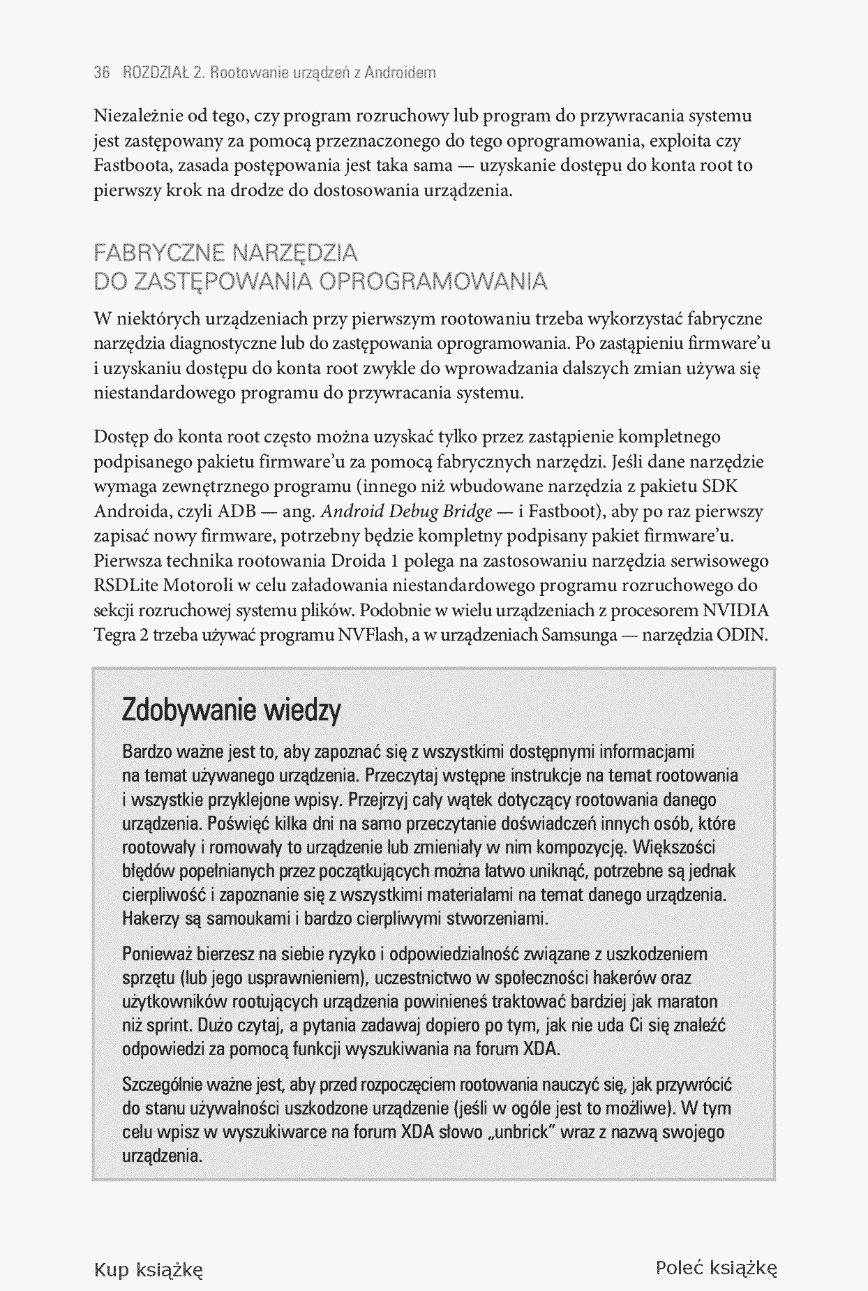 Fragment „Hakowanie Androida. Kompletny przewodnik XDA Developers po rootowaniu, ROM-ach i kompozycjach” — strona 16 z 28
