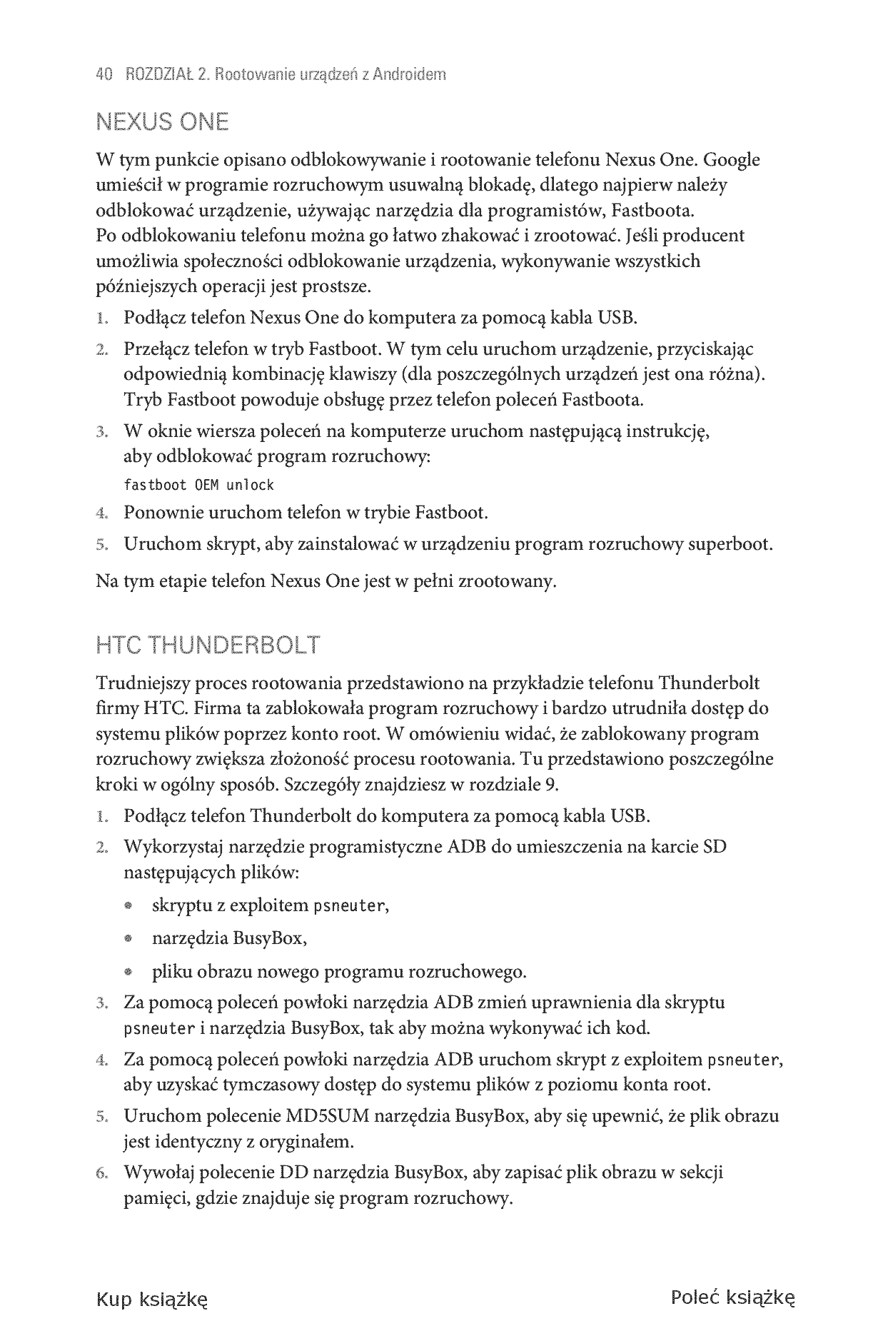 Fragment „Hakowanie Androida. Kompletny przewodnik XDA Developers po rootowaniu, ROM-ach i kompozycjach” — strona 20 z 28