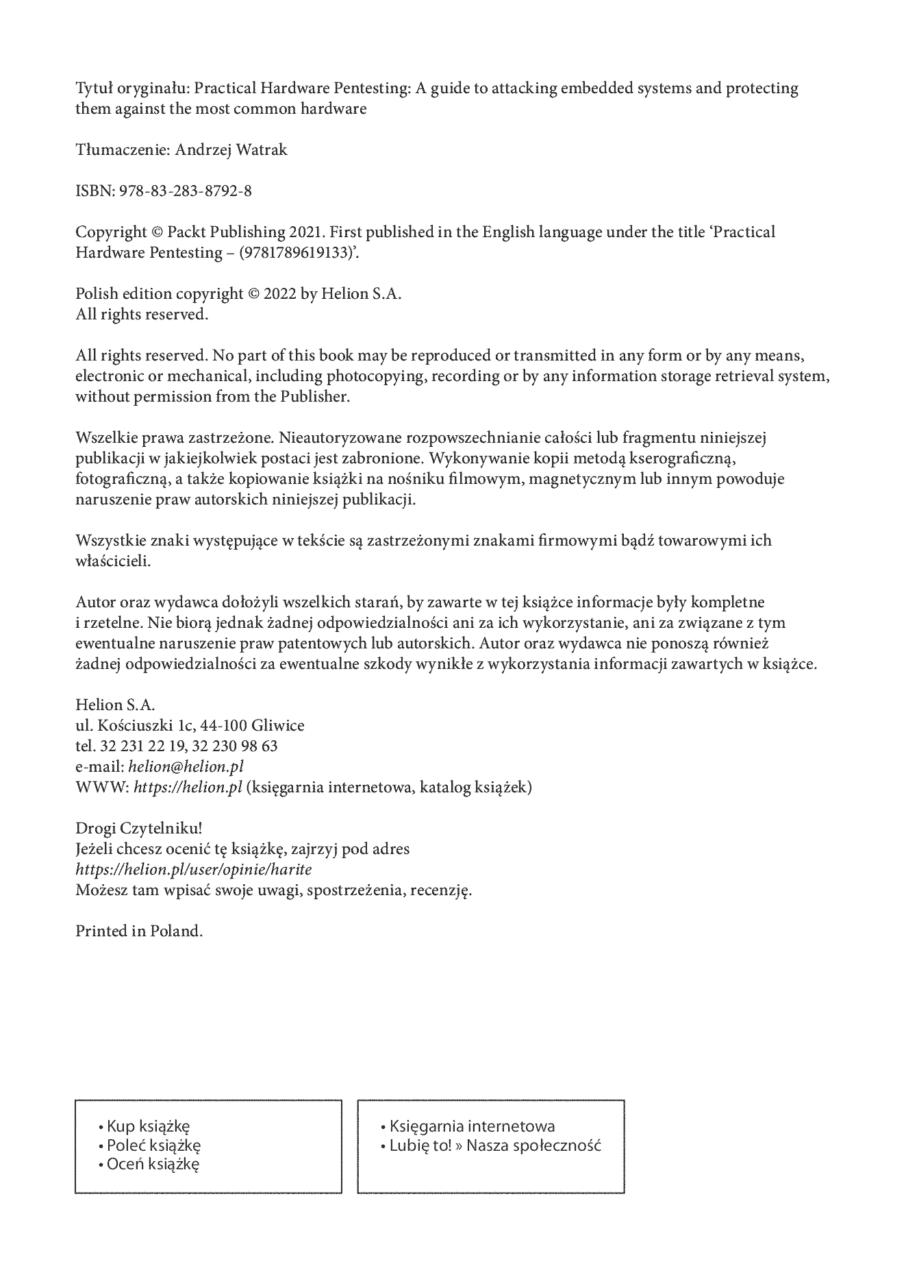 Fragment „Hardware i testy penetracyjne. Przewodnik po metodach ataku i obrony” — strona 2 z 30