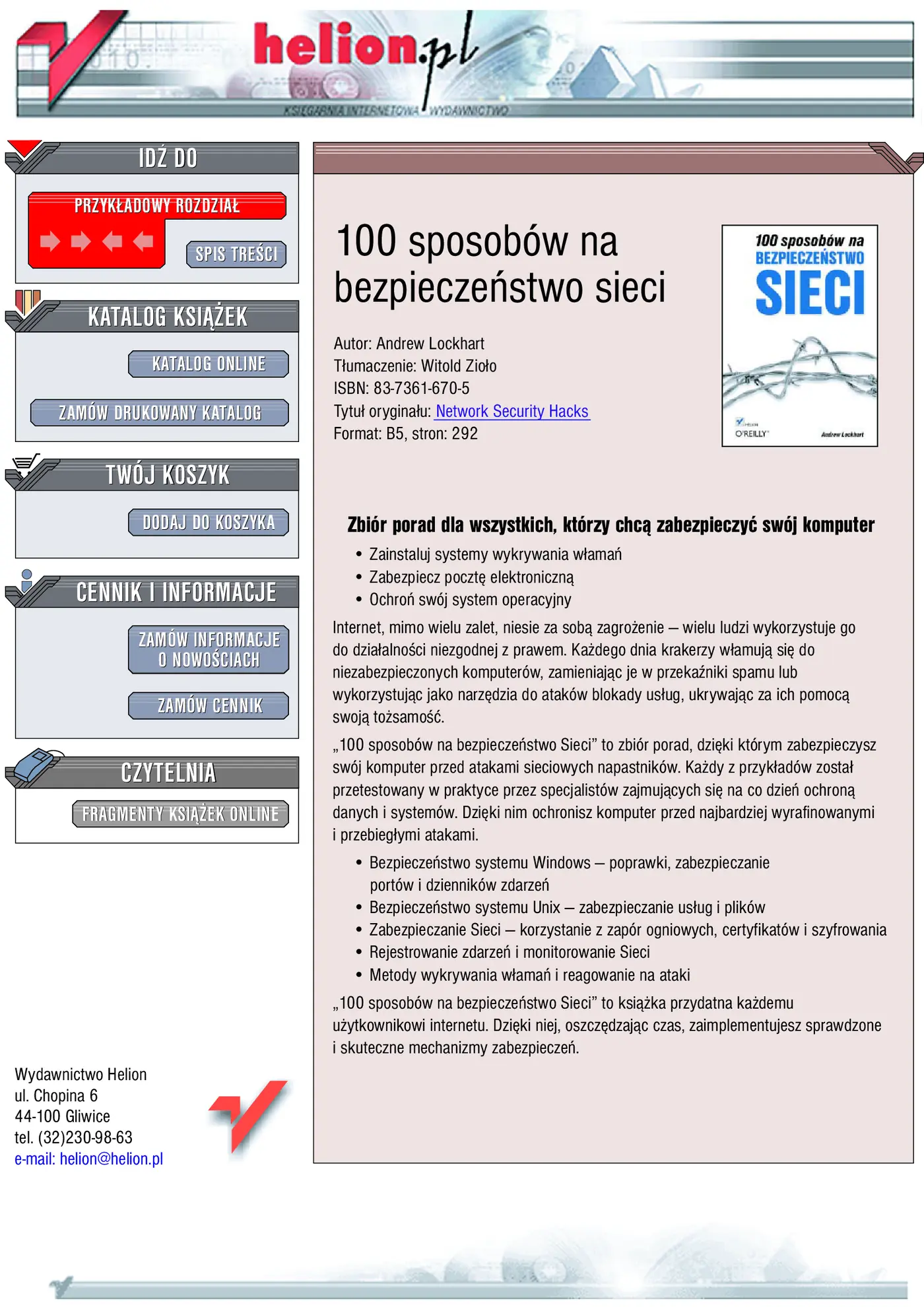 Fragment „100 sposobów na bezpieczeństwo Sieci” — strona 1 z 24