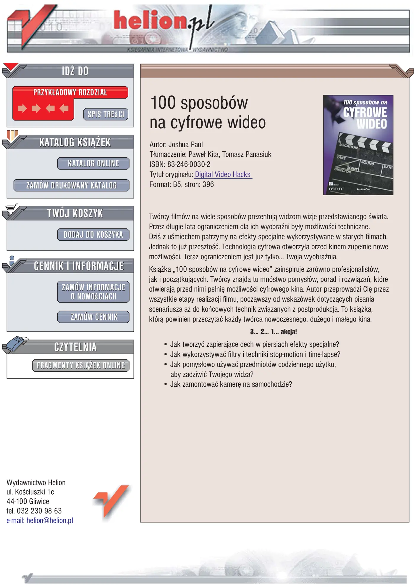 Fragment „100 sposobów na cyfrowe wideo” — strona 1 z 53