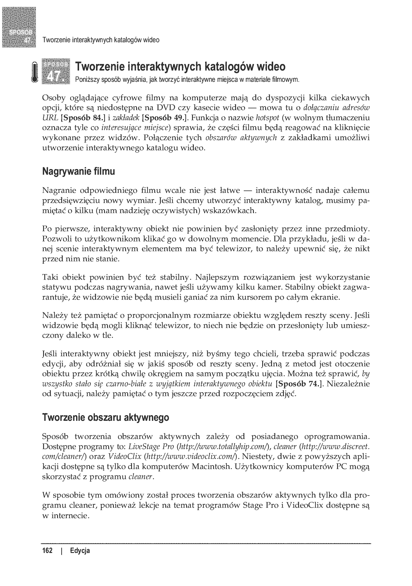 Fragment „100 sposobów na cyfrowe wideo” — strona 35 z 53