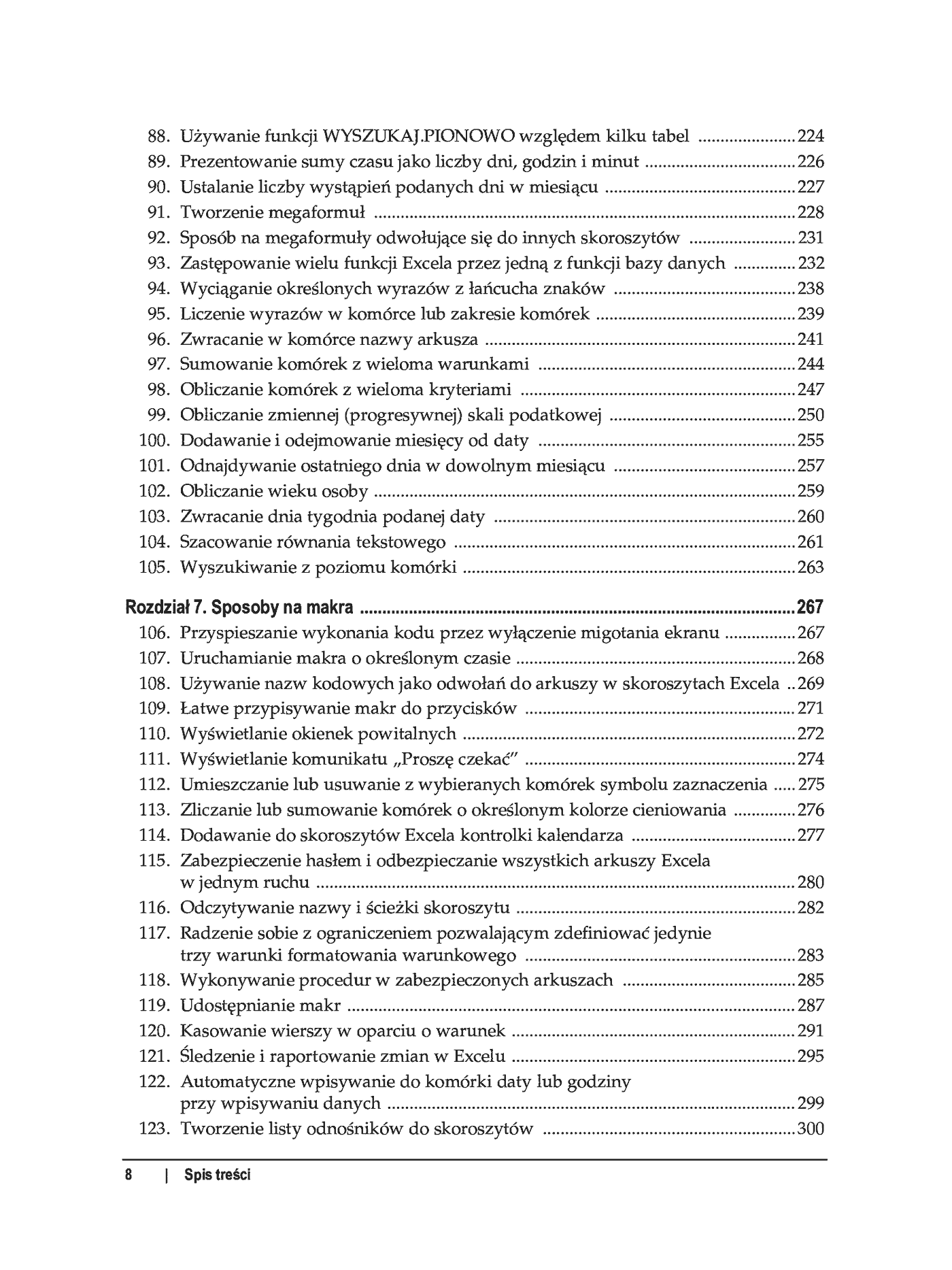 Fragment „100 sposobów na Excel 2007 PL. Tworzenie funkcjonalnych arkuszy” — strona 5 z 60